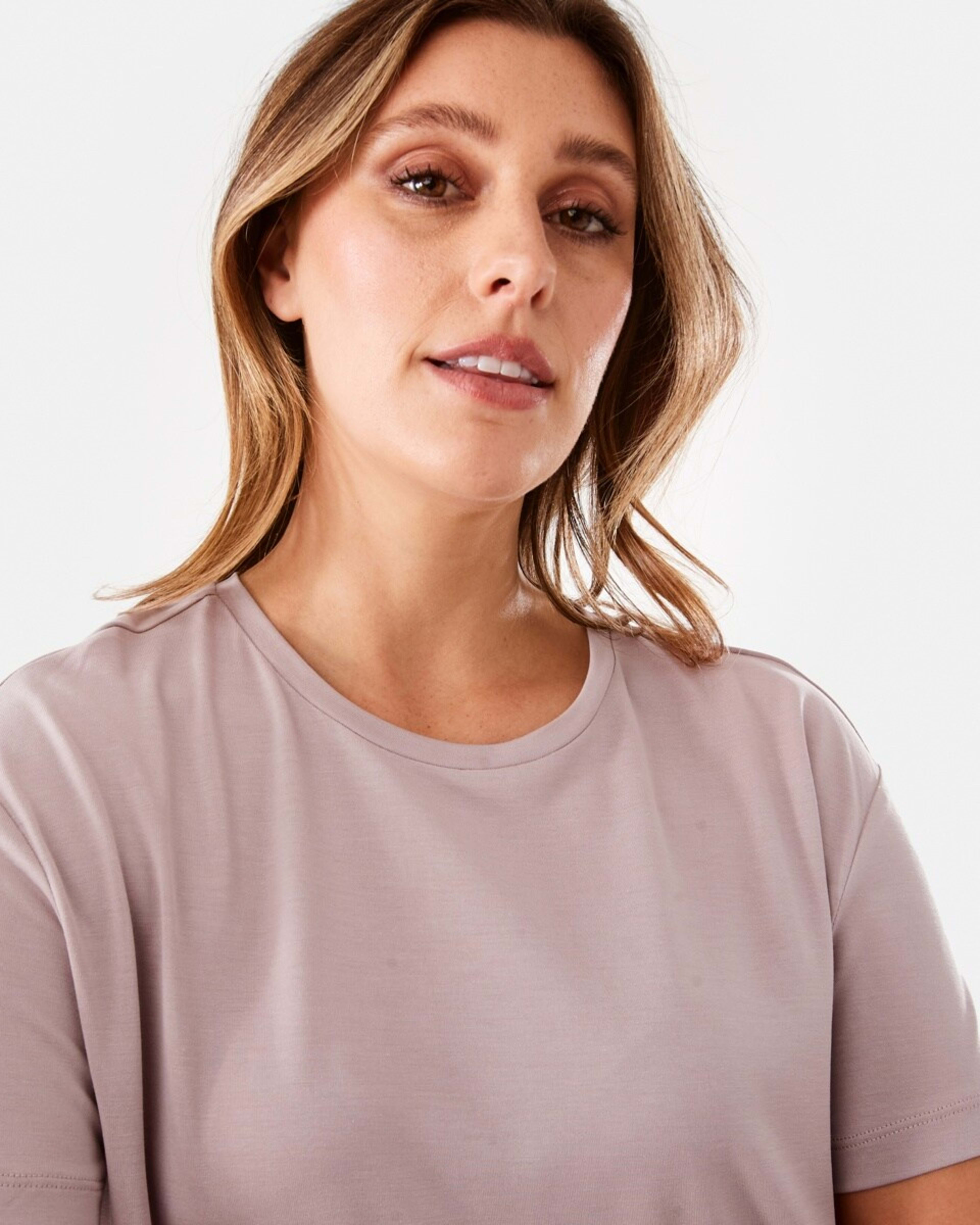 4 Short Sleeve Drape T-shirt Storm Pnk, 4 of 6