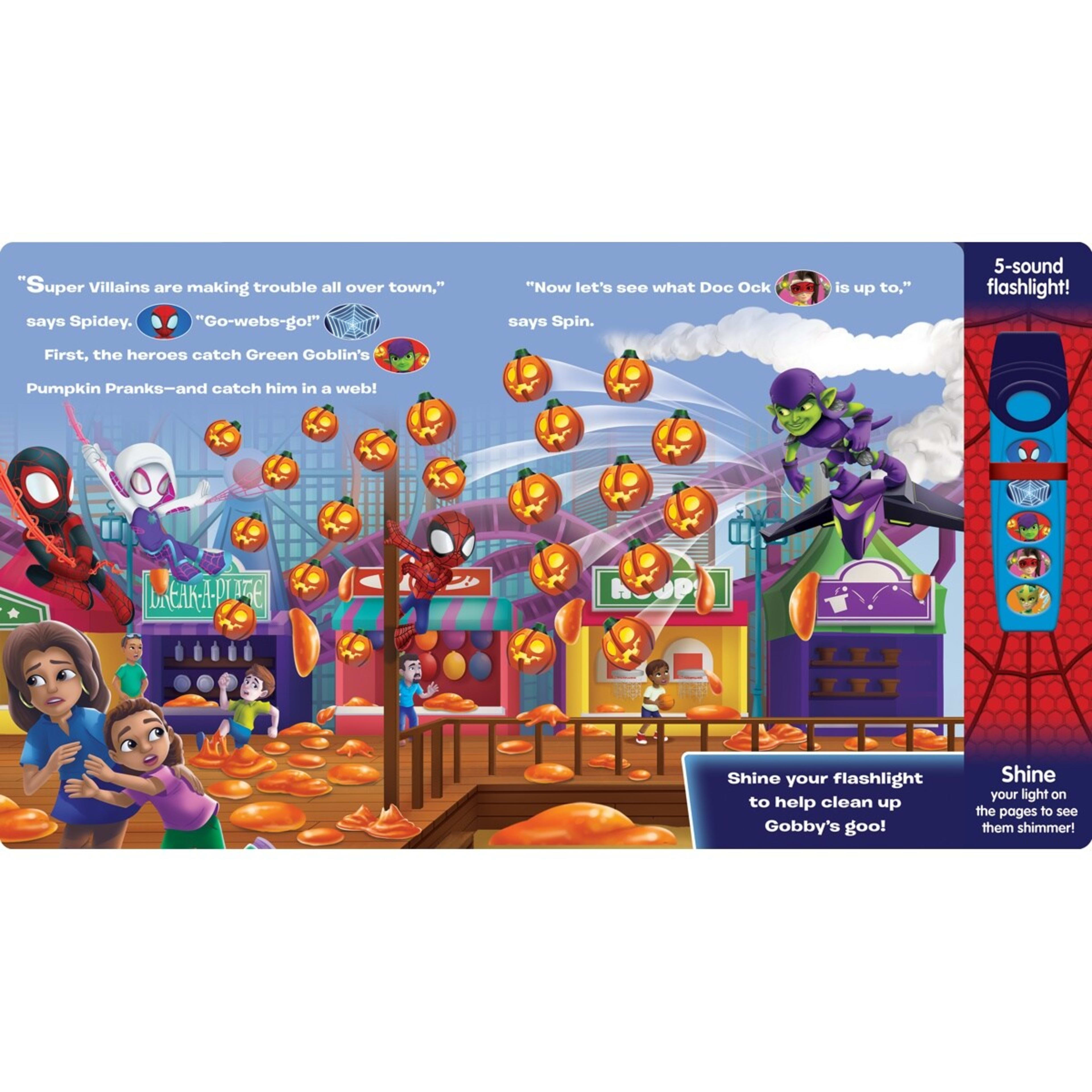 4 Disney Junior Marvel Spidey and his Amazing Friends Glow Spidey Glow! Flashlight Adventure Book, 4 of 6