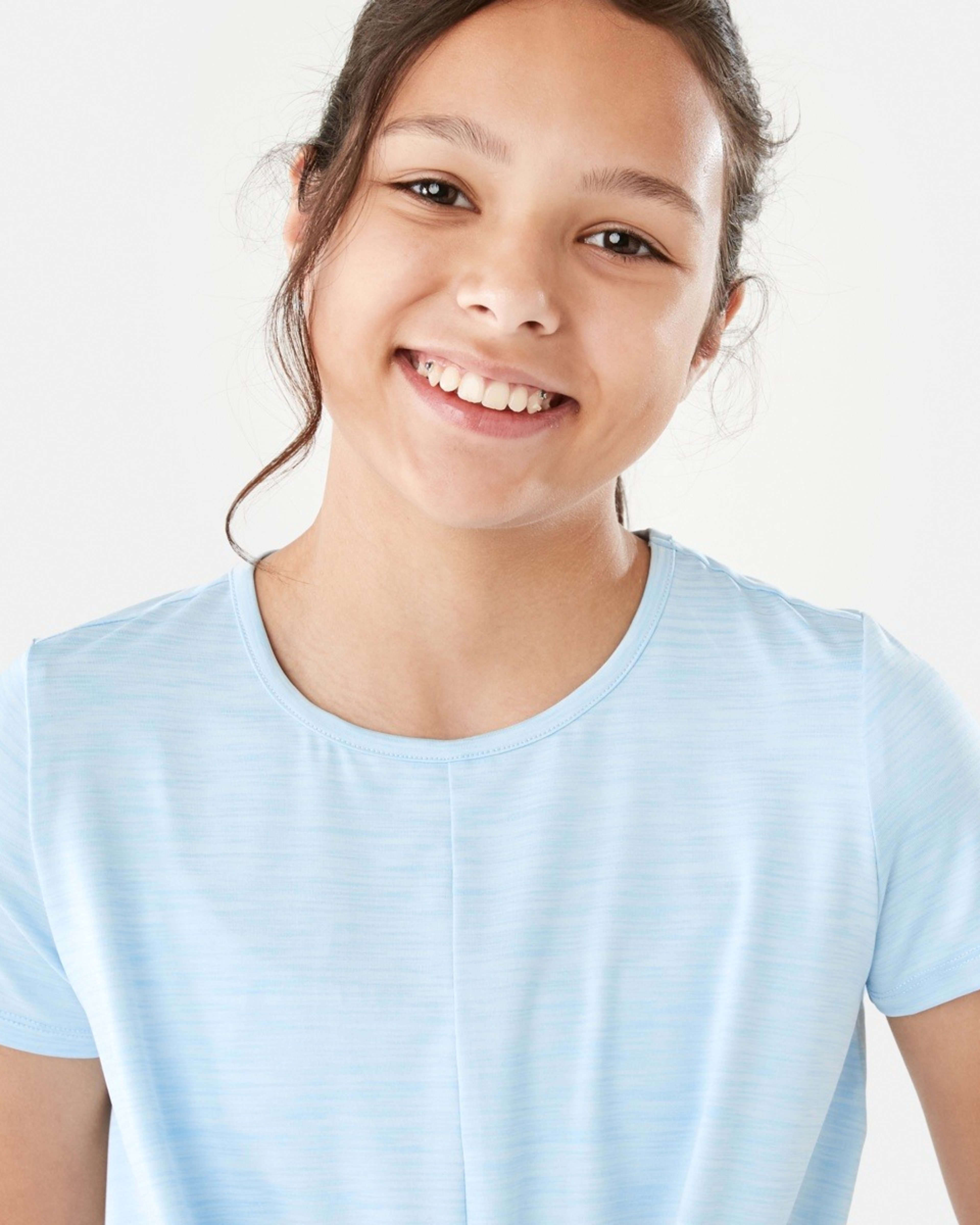 3 Active Kids Twist Front T-shirt Blu Marle, 3 of 9