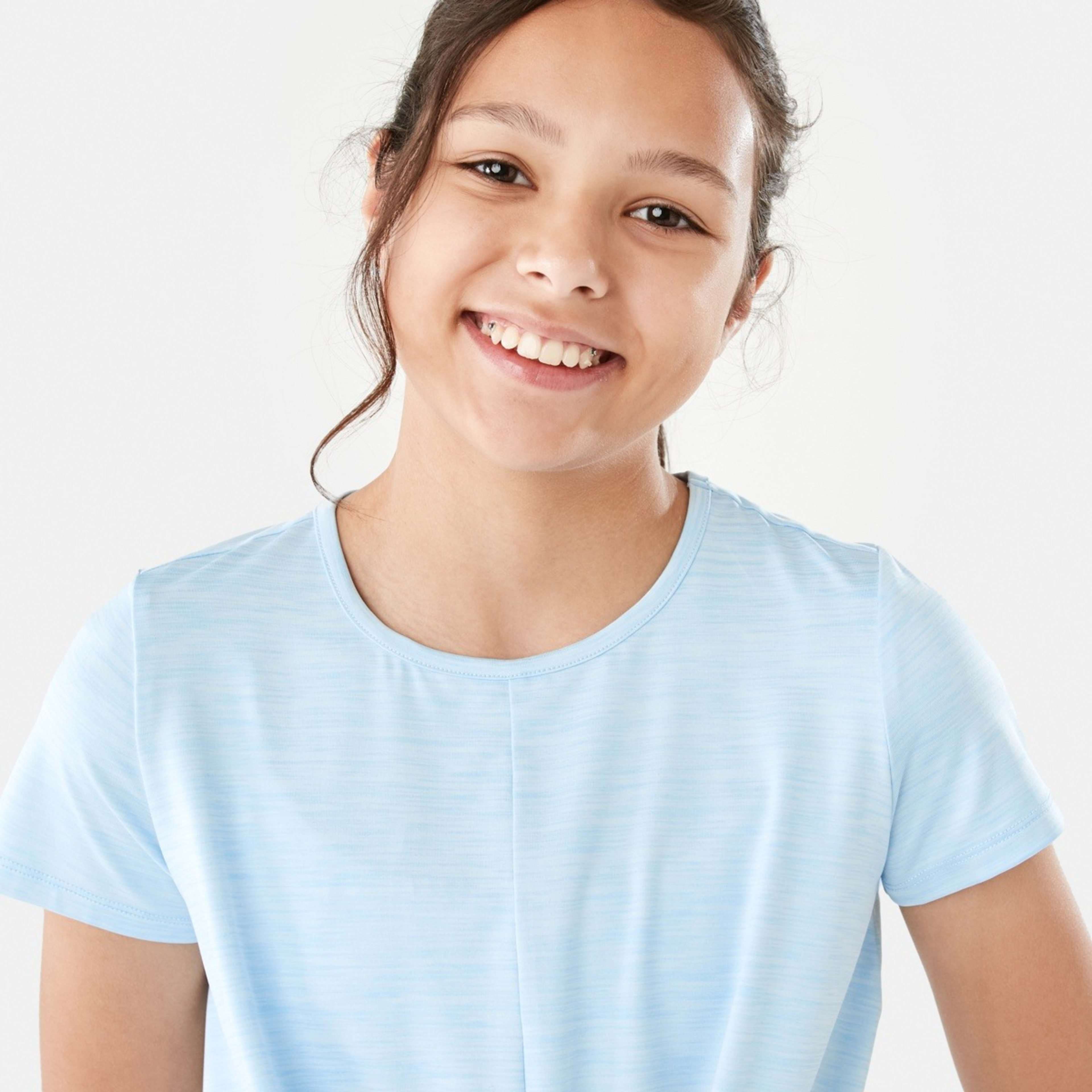 3 Active Kids Twist Front T-shirt Sporty Blue Marle, 3 of 9