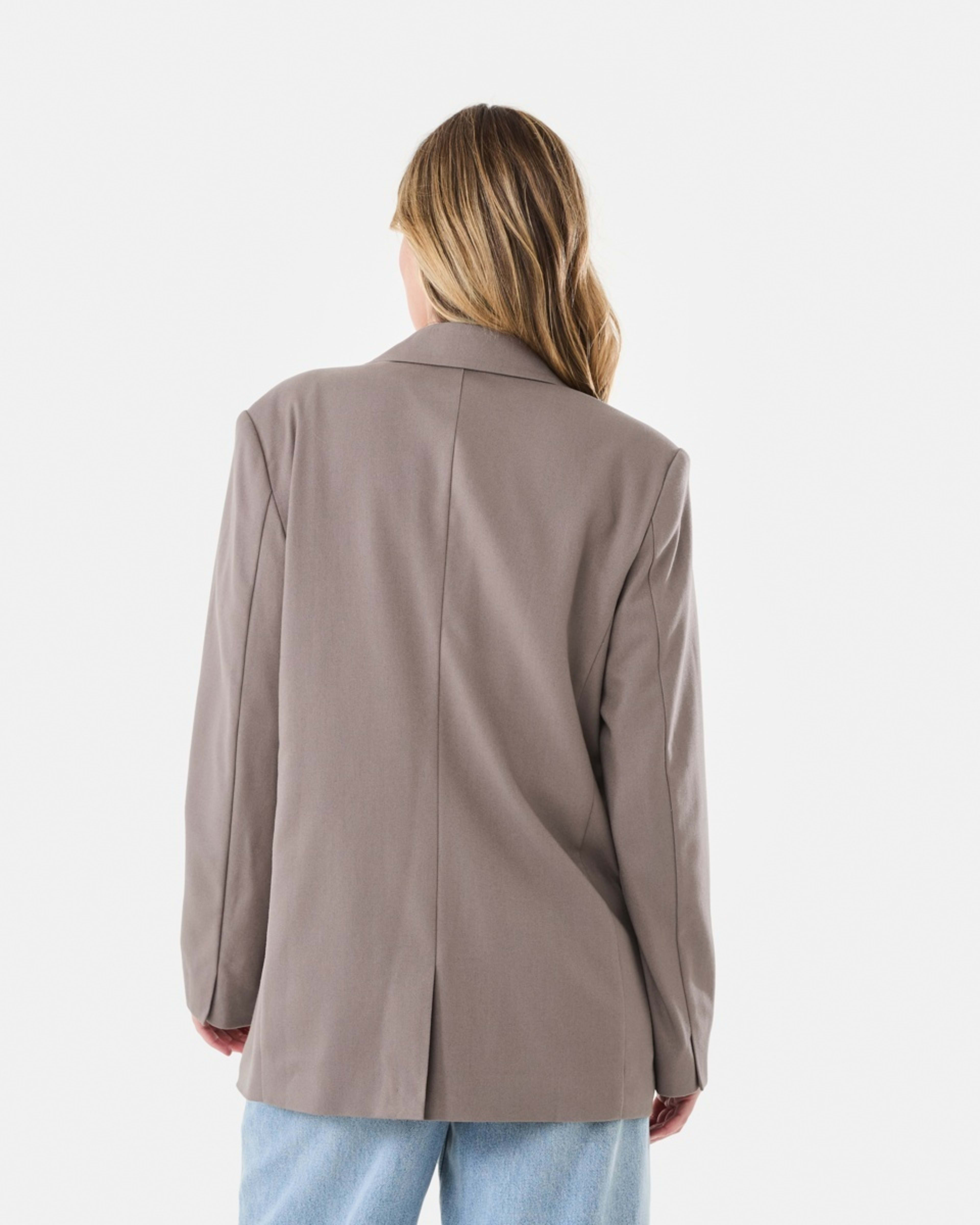 4 Relaxed Blazer Taupe Brn, 4 of 7