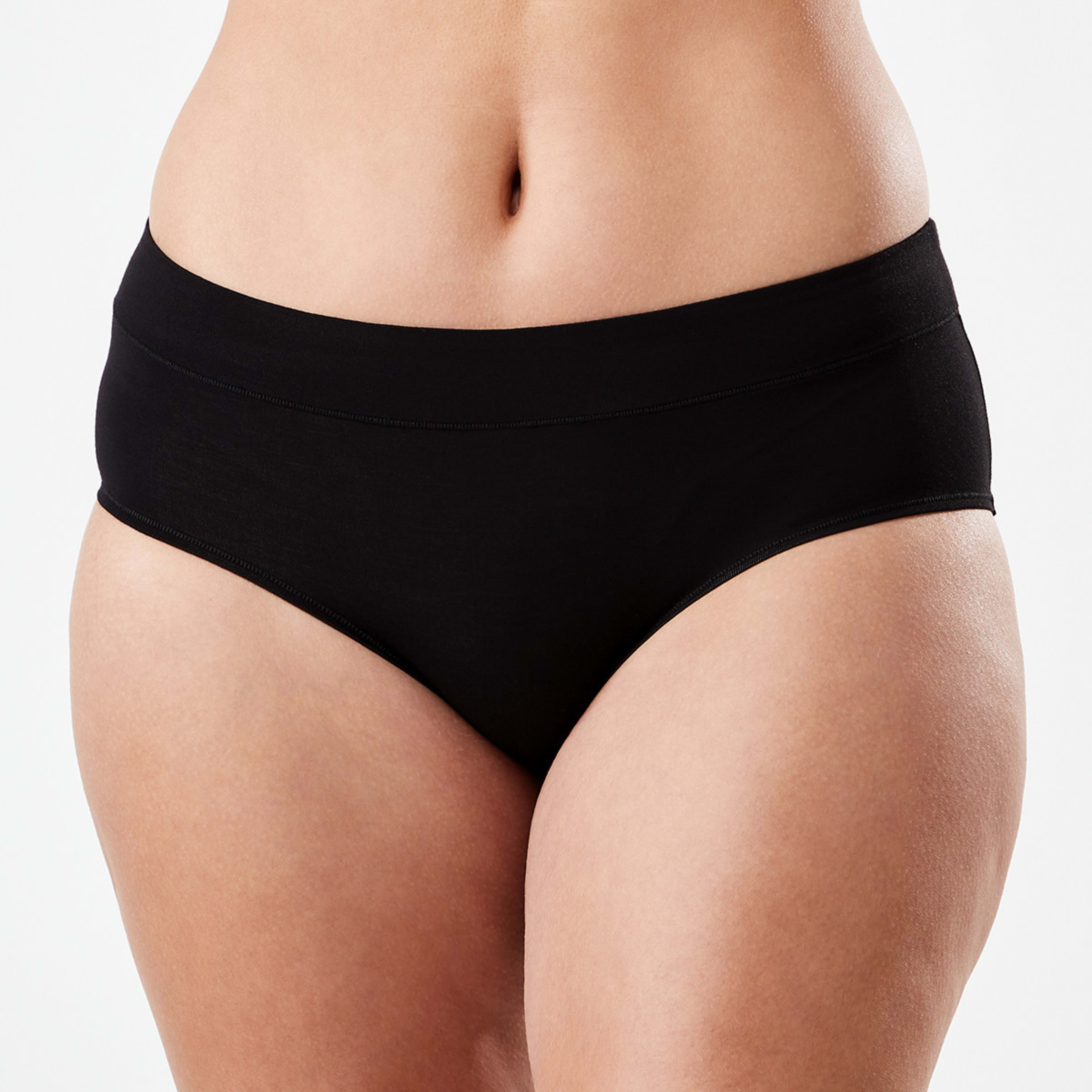 1 3 Pack Bamboo Blend Midi Briefs Black, 1 of 7