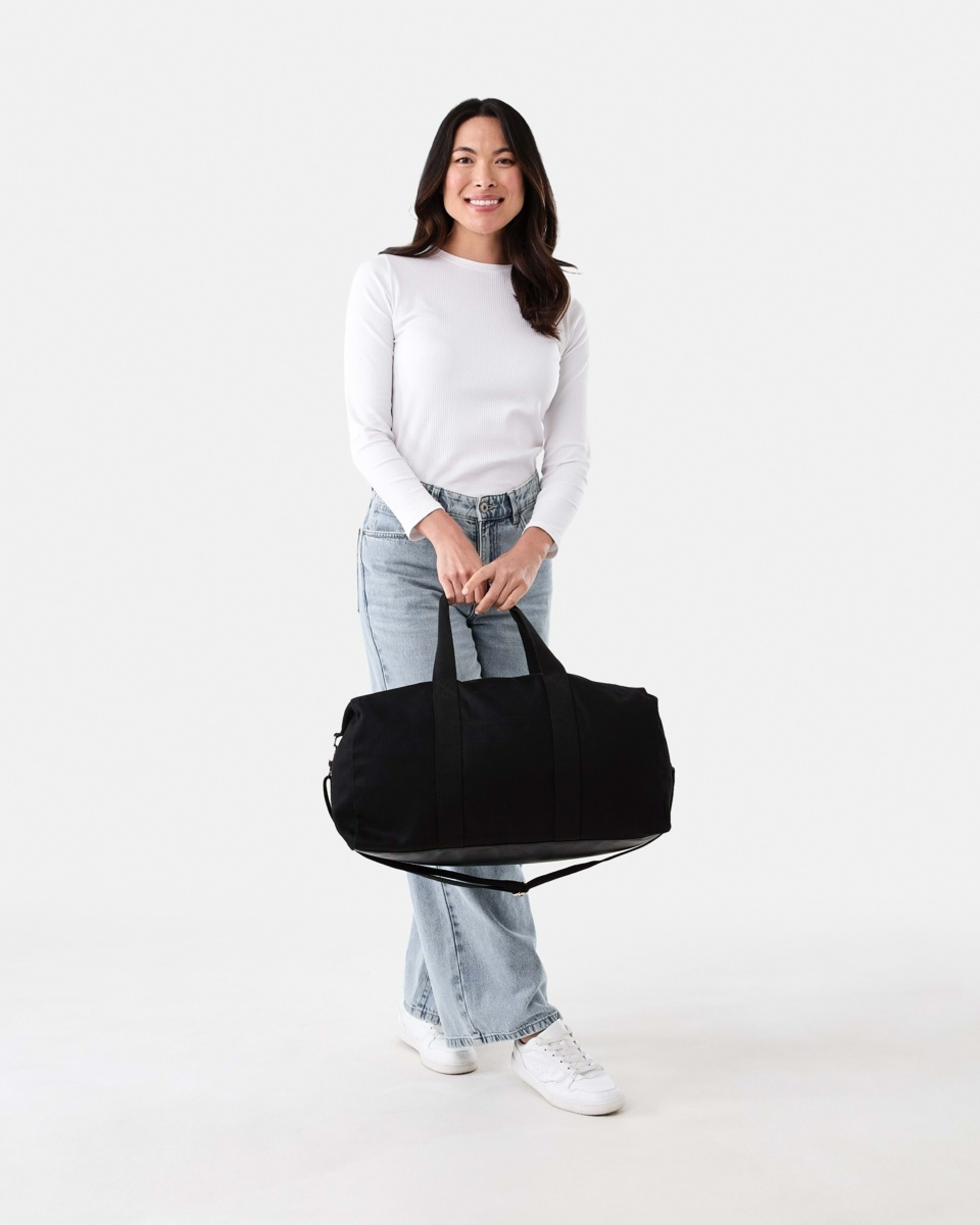 5 Canvas Weekender Bag Black, 5 of 5