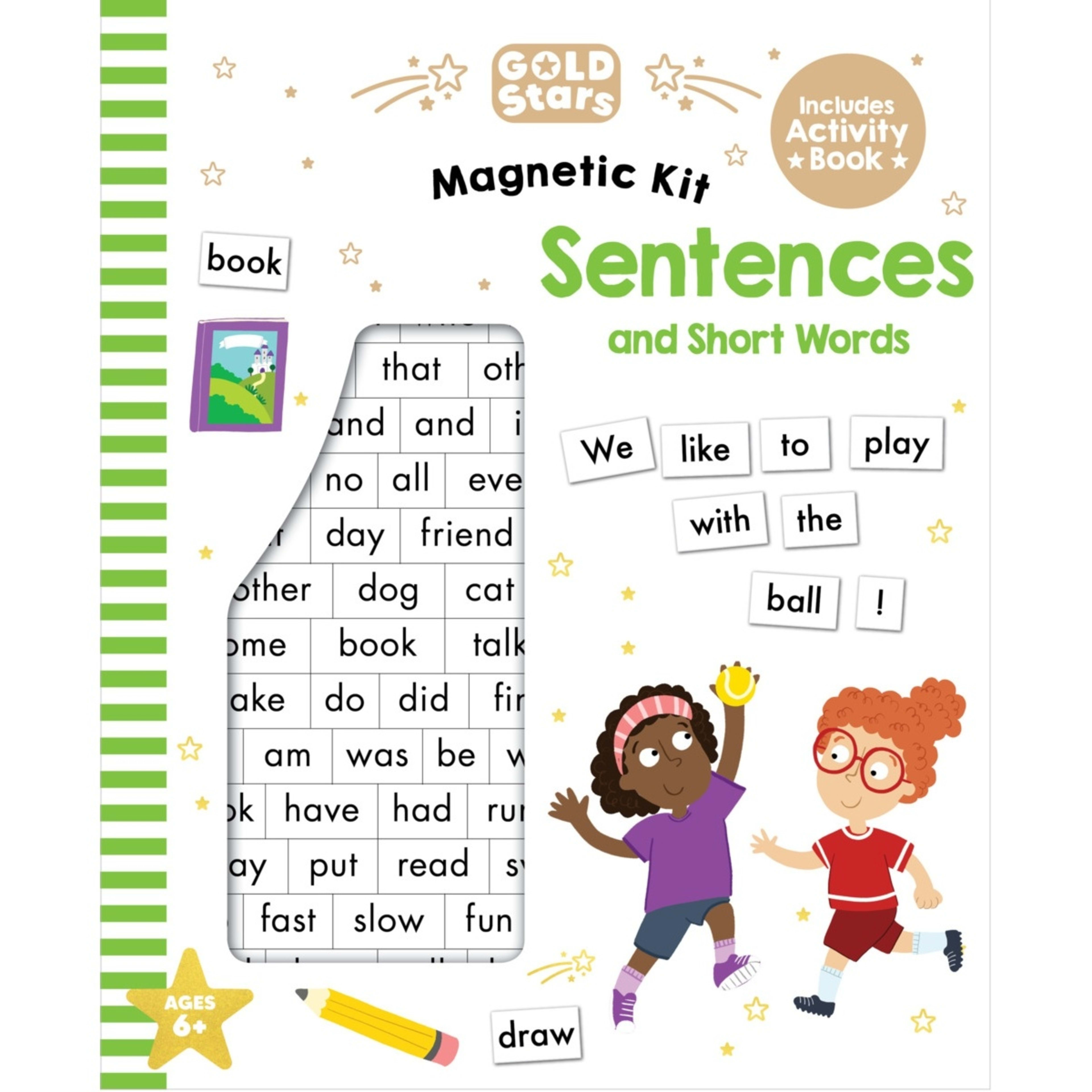 Gold Stars: Sentences & Short Words Magnetic Kit - Book