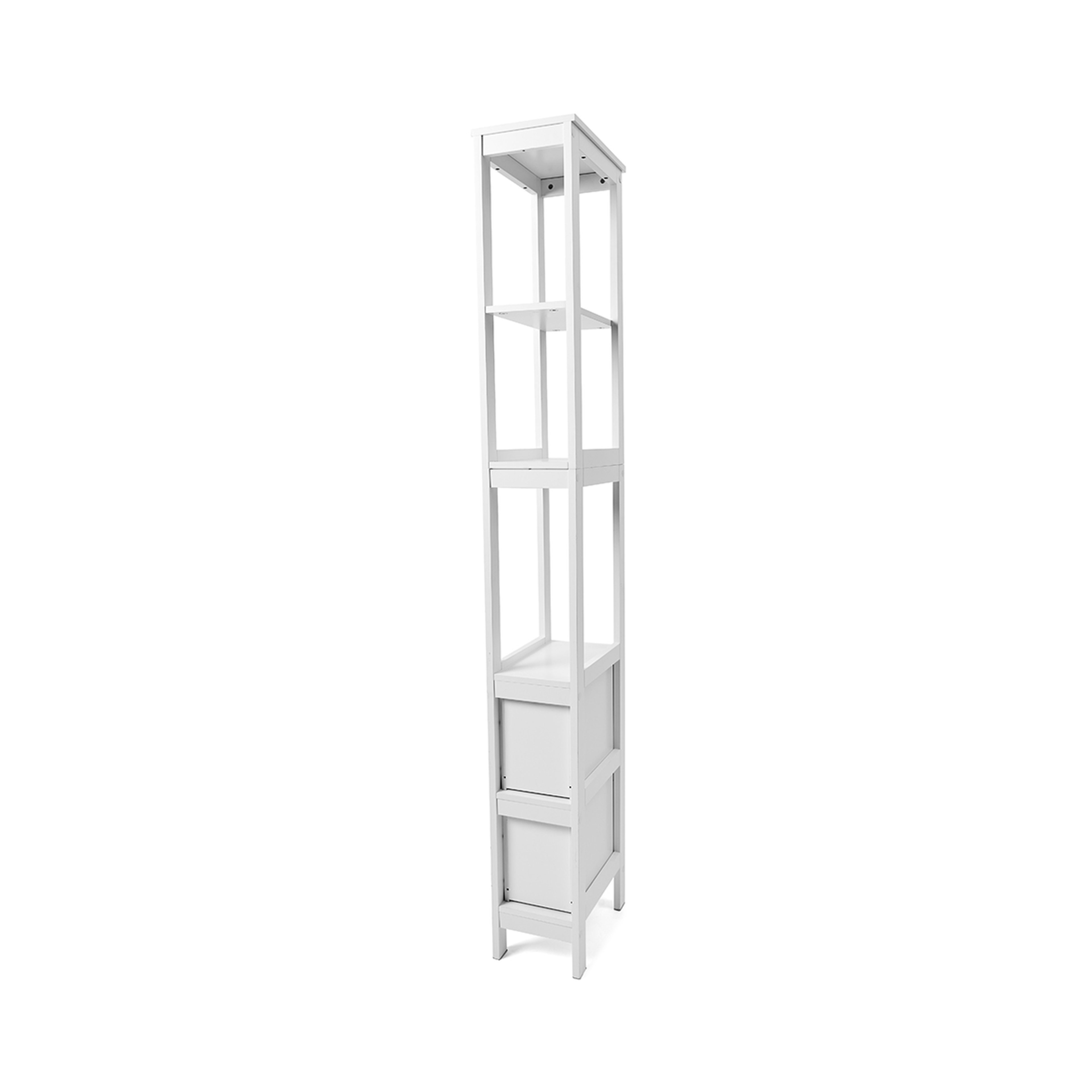 8 Panelled Slim 5 Tier Unit - White, 8 of 10