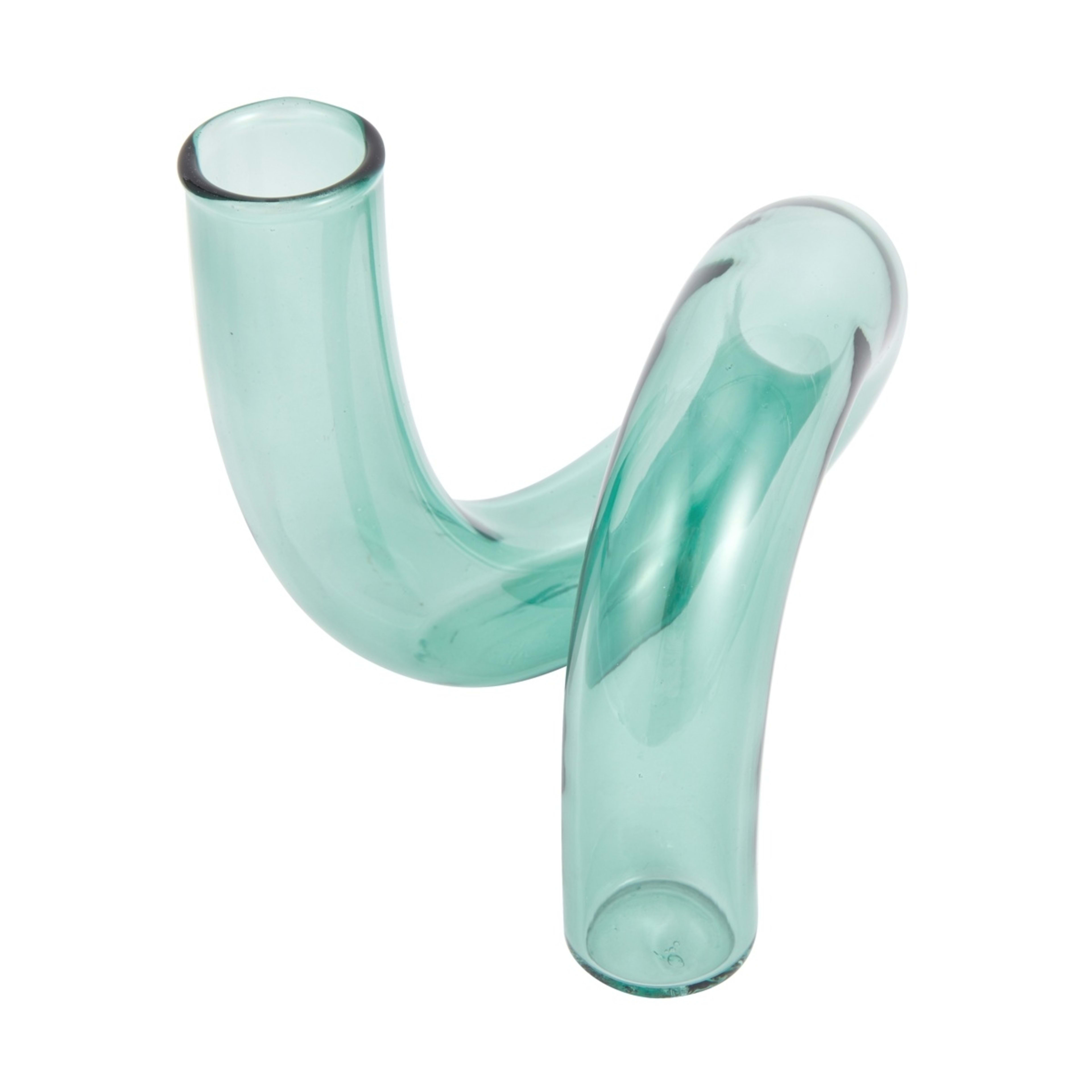 2 Green Glass Twist Object, 2 of 6