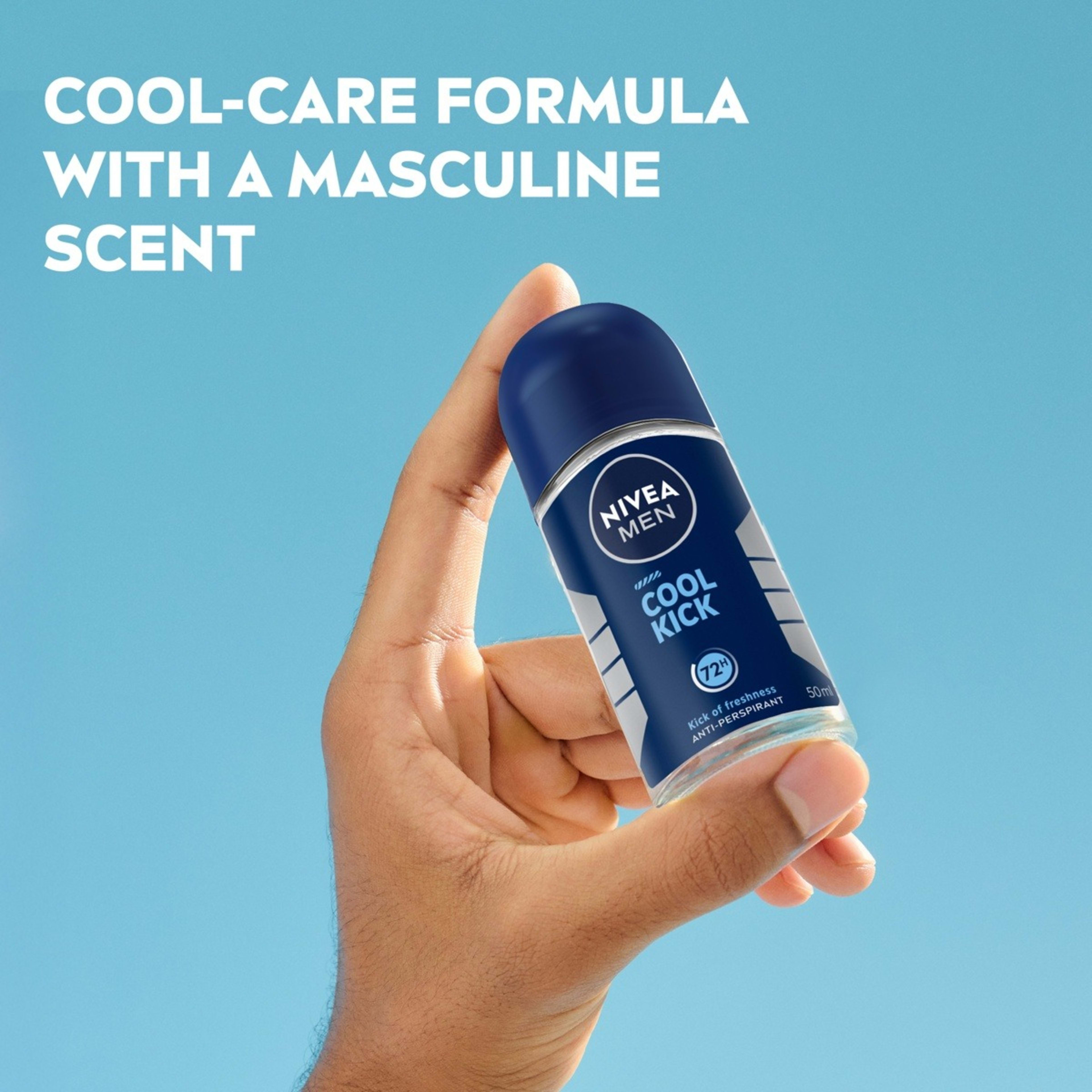 4 Nivea Men Cool Kick Anti-Perspirant Roll-On Deodorant, 4 of 8