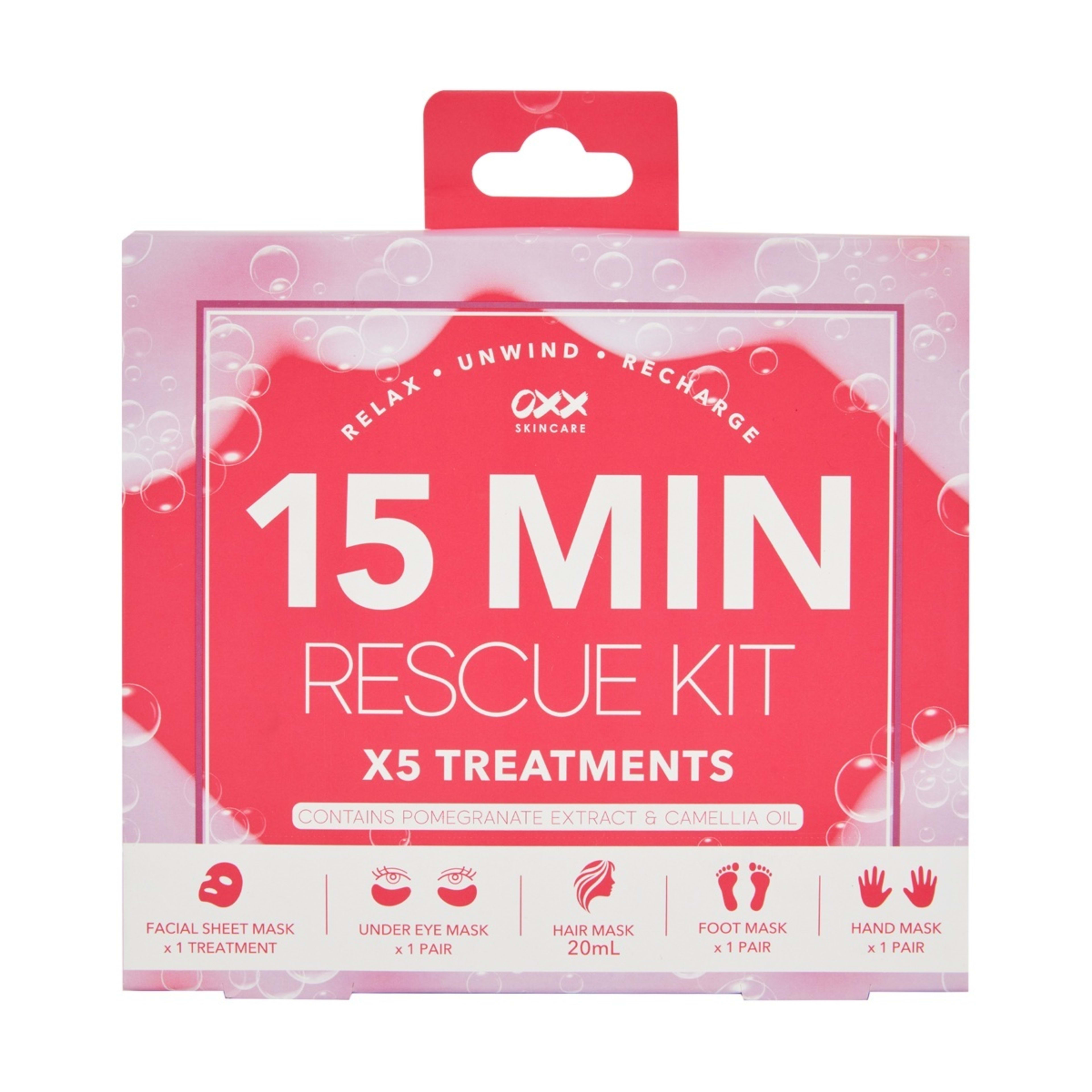 1 OXX Skincare 15-Minute Rescue Kit - Pomegranate Extract and Camellia Oil