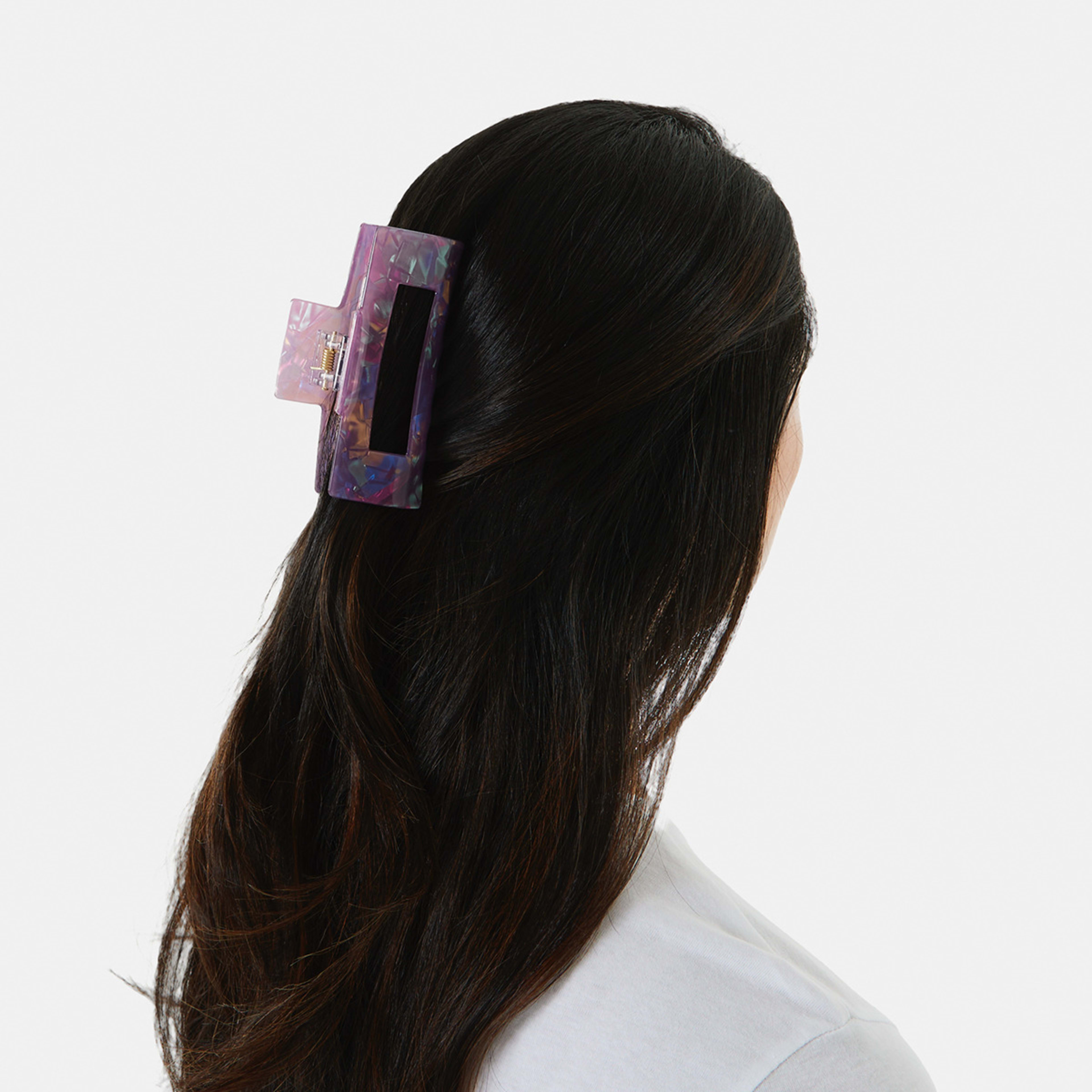 Lilac Rectangle Hair Clip Kmart