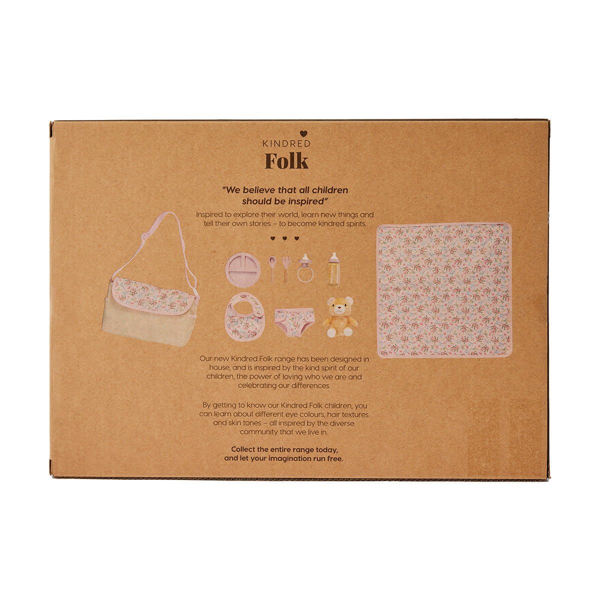 Kindred Folk 10 Piece Little Nappy Bag and Accessory Set Toy Kmart