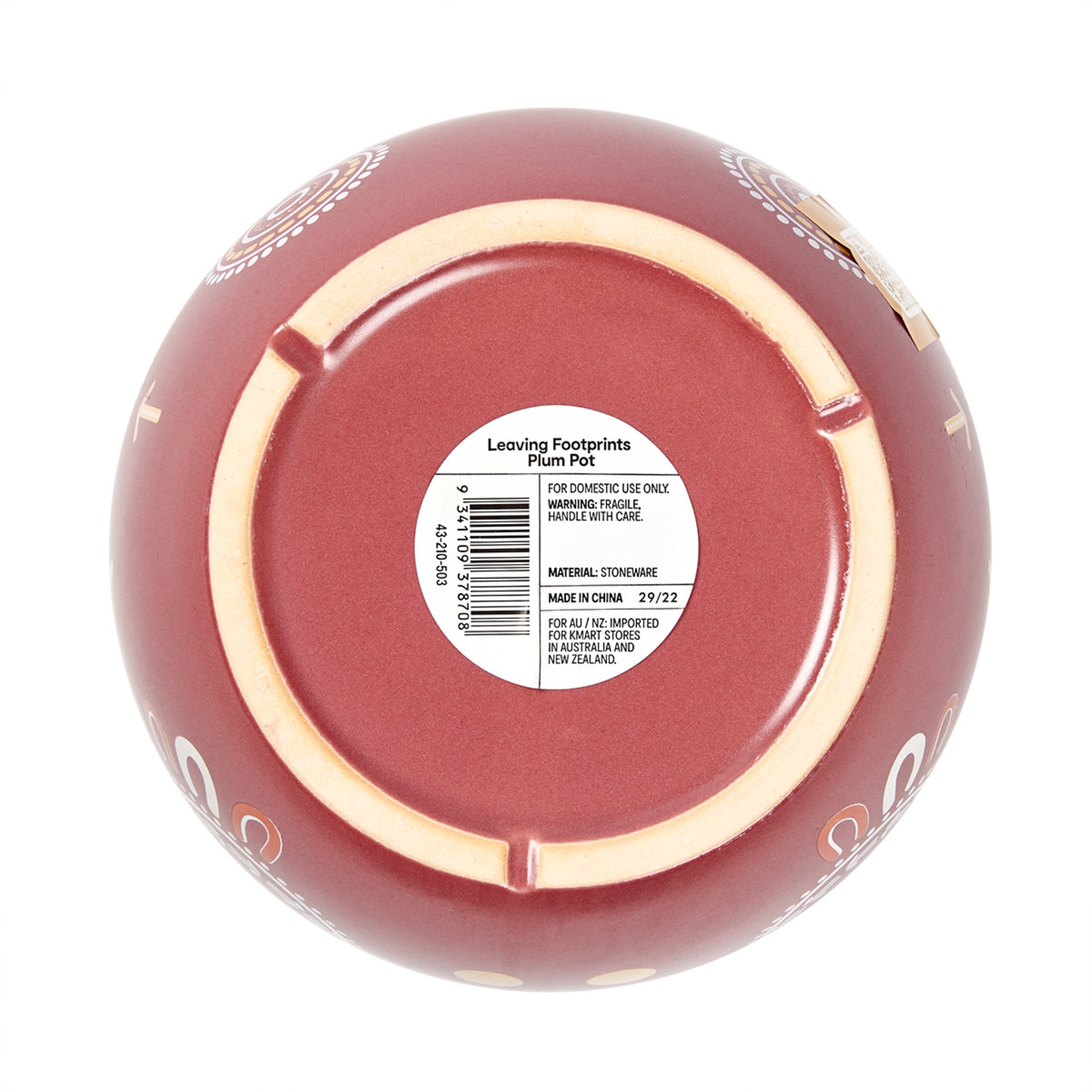 Leaving Footprints Plum Pot Kmart