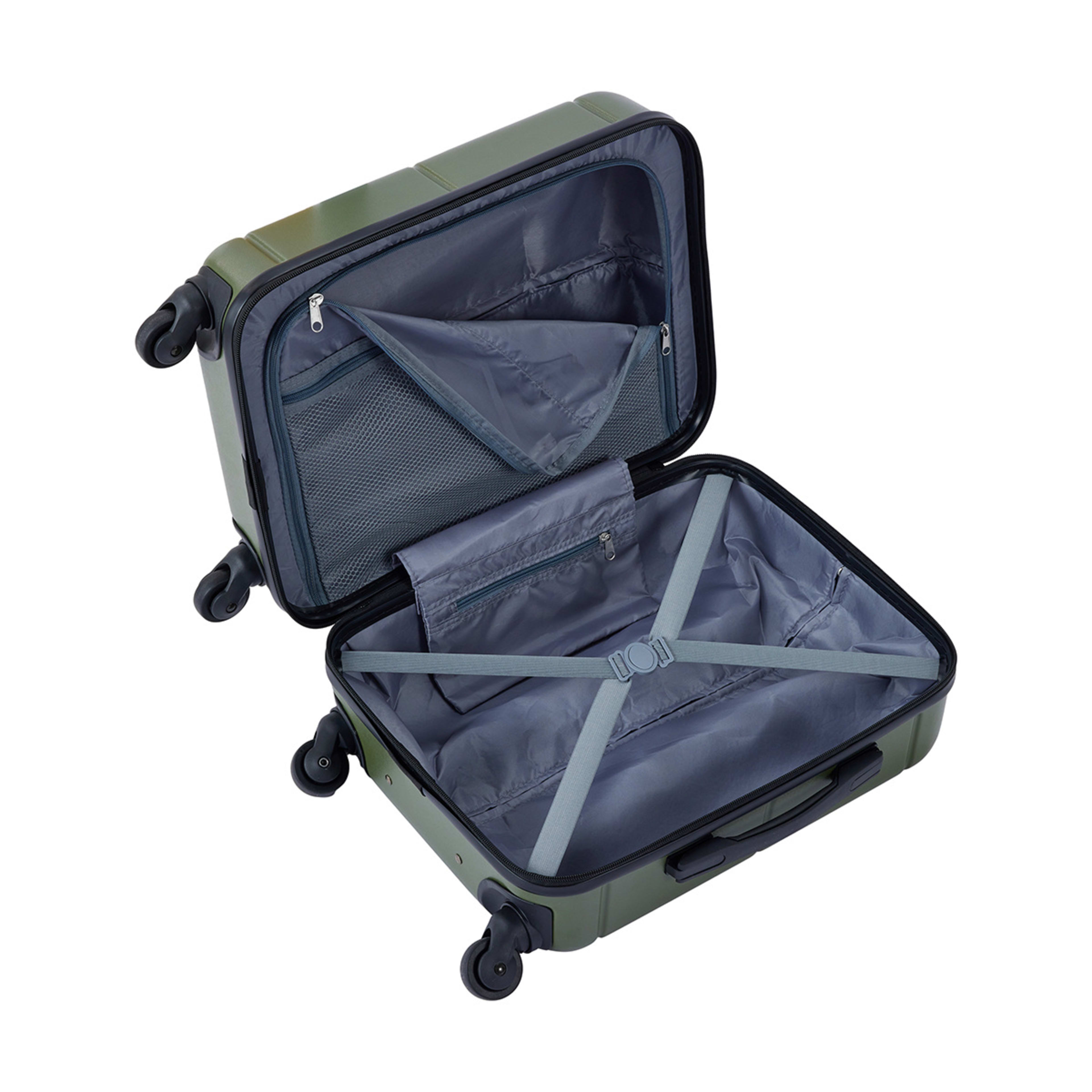 46cm Albany Hard Case 4 Wheels - Olive - Kmart NZ