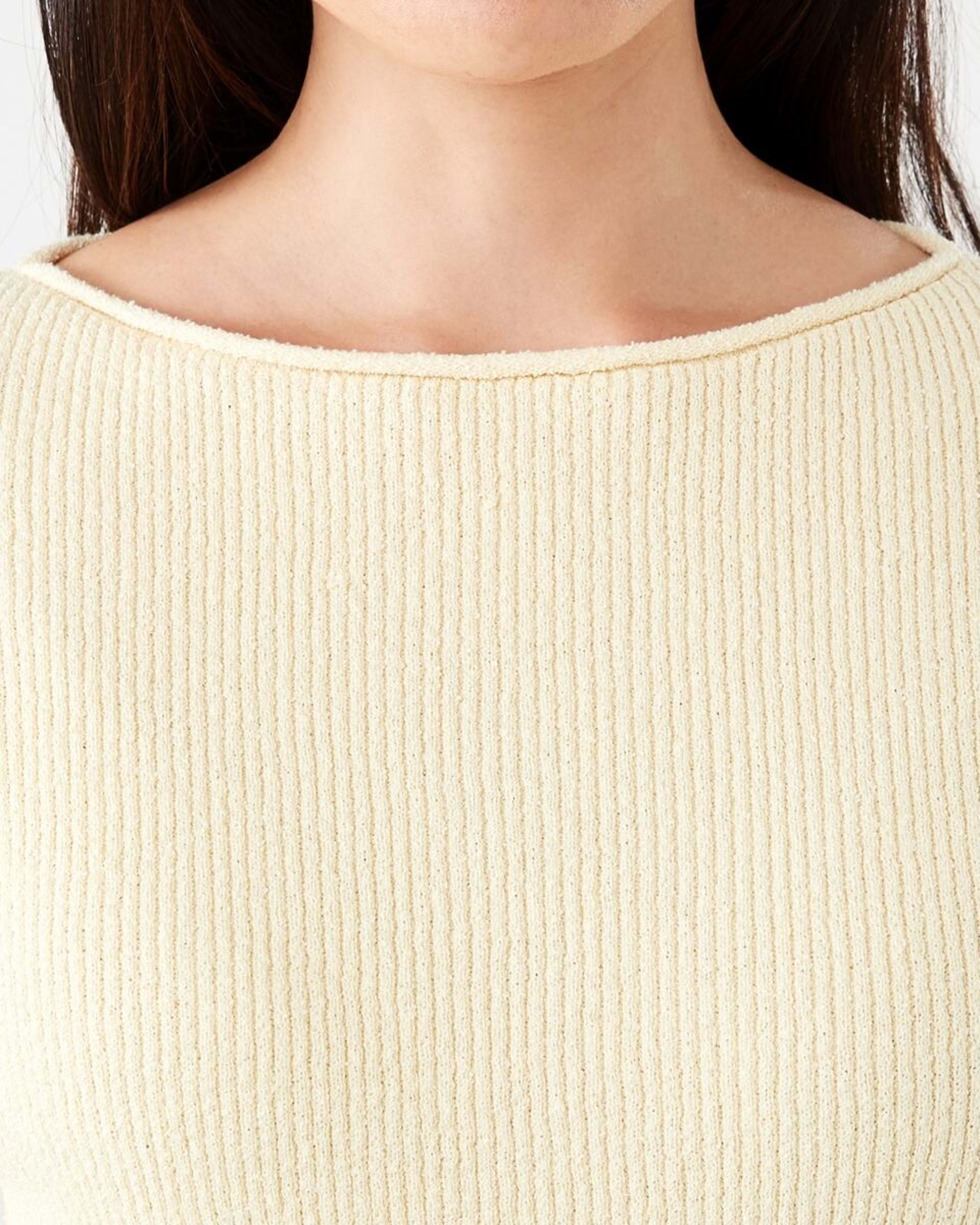4 Textured Boat Neck Jumper FLAN, 4 of 5