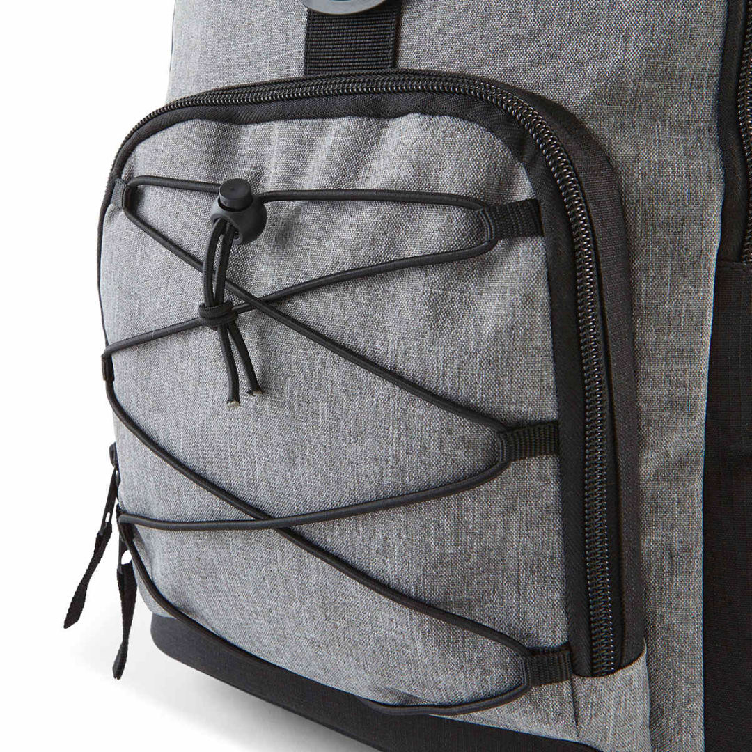 25L Multi Pocket Rolling Commuter Backpack Black and Grey Kmart