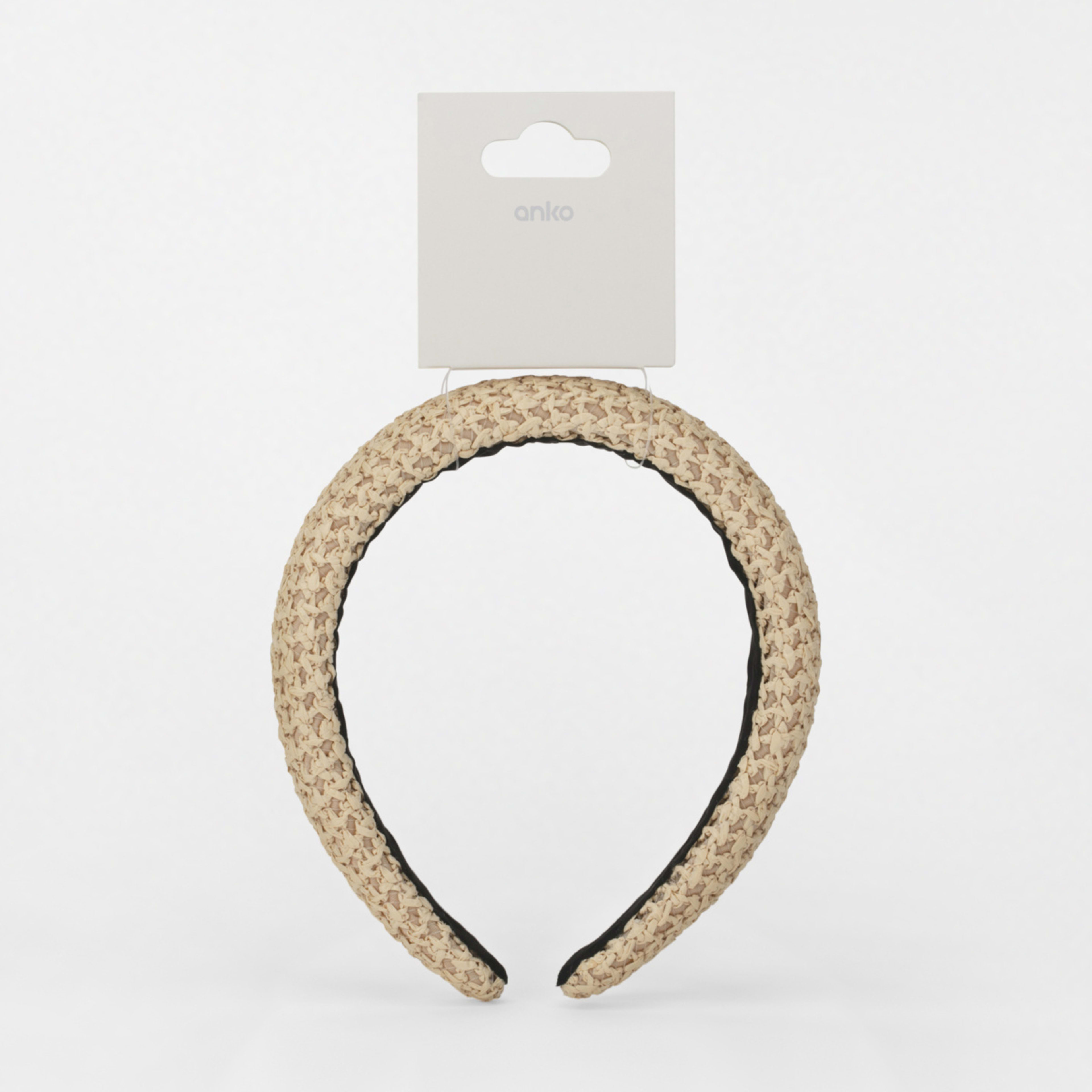 5 Raffia Headband - Natural, 5 of 5