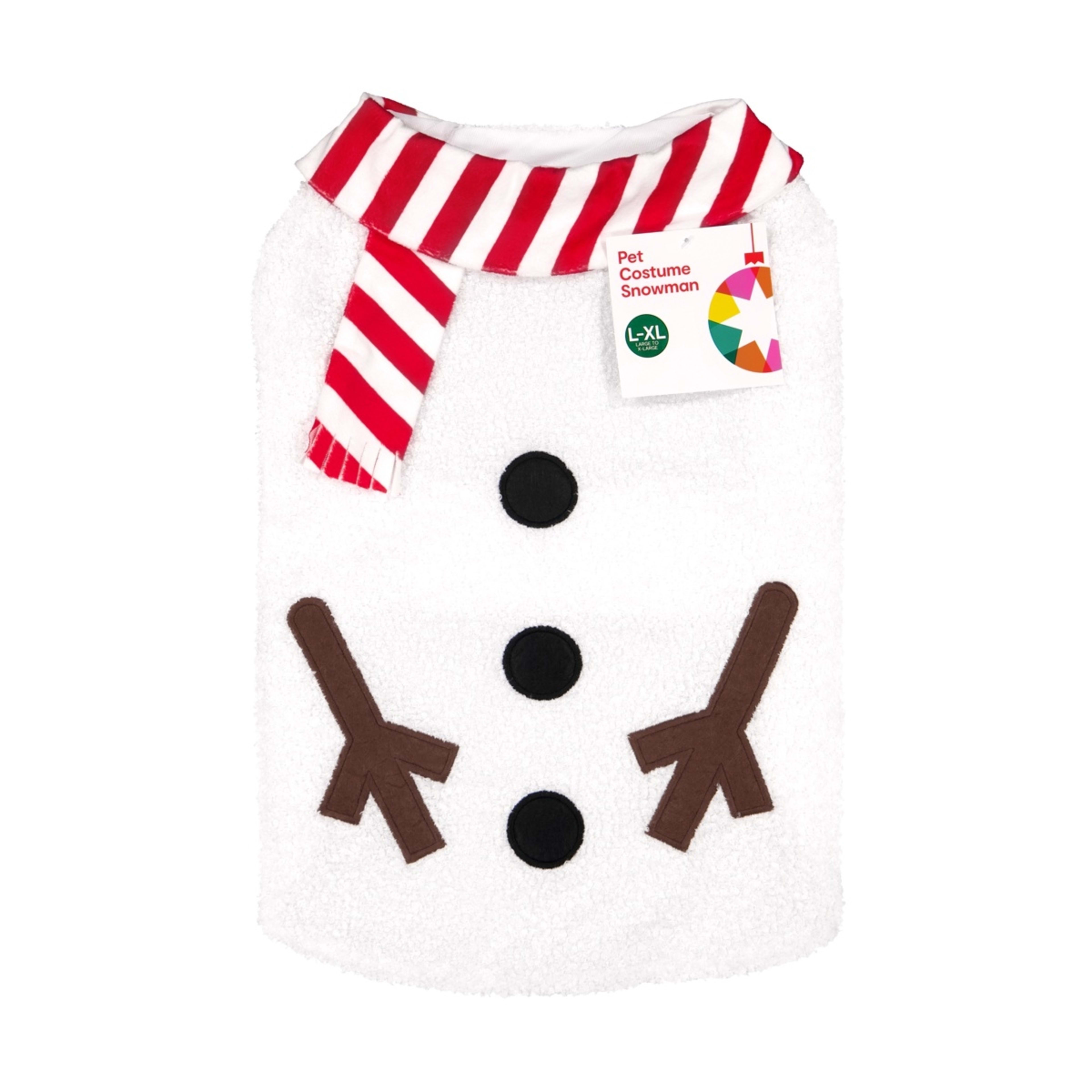 10 Pet Snowman Costume - Large/Extra Large, 10 of 10