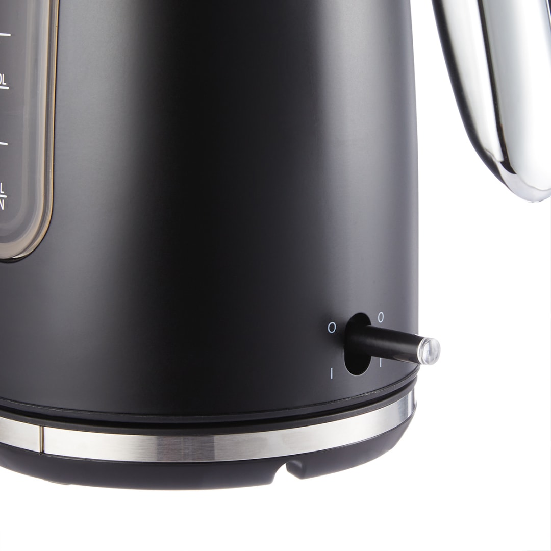 1.7L Stainless Steel Kettle Black Kmart
