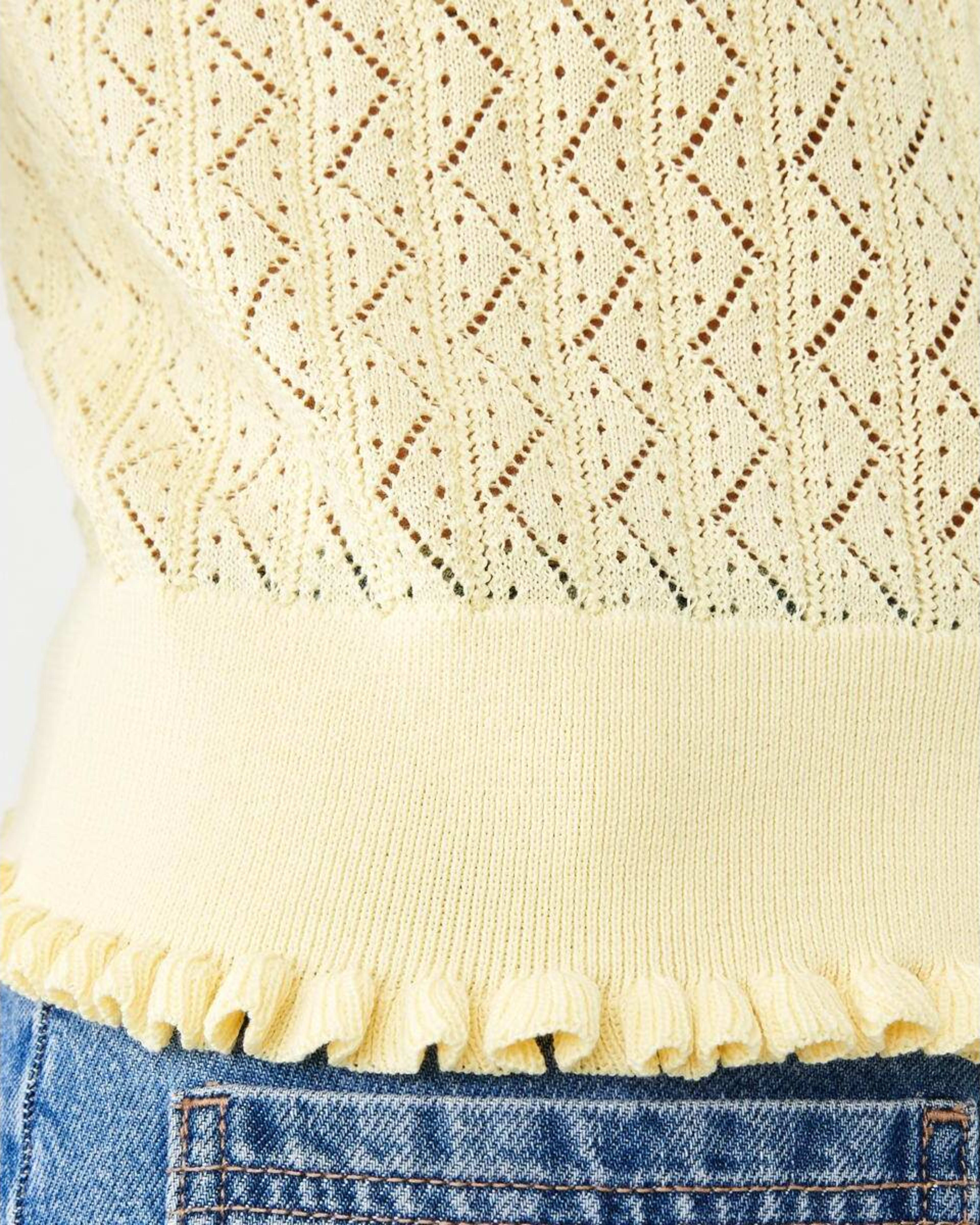 7 Pointelle Cami Fln Yellow, 7 of 7