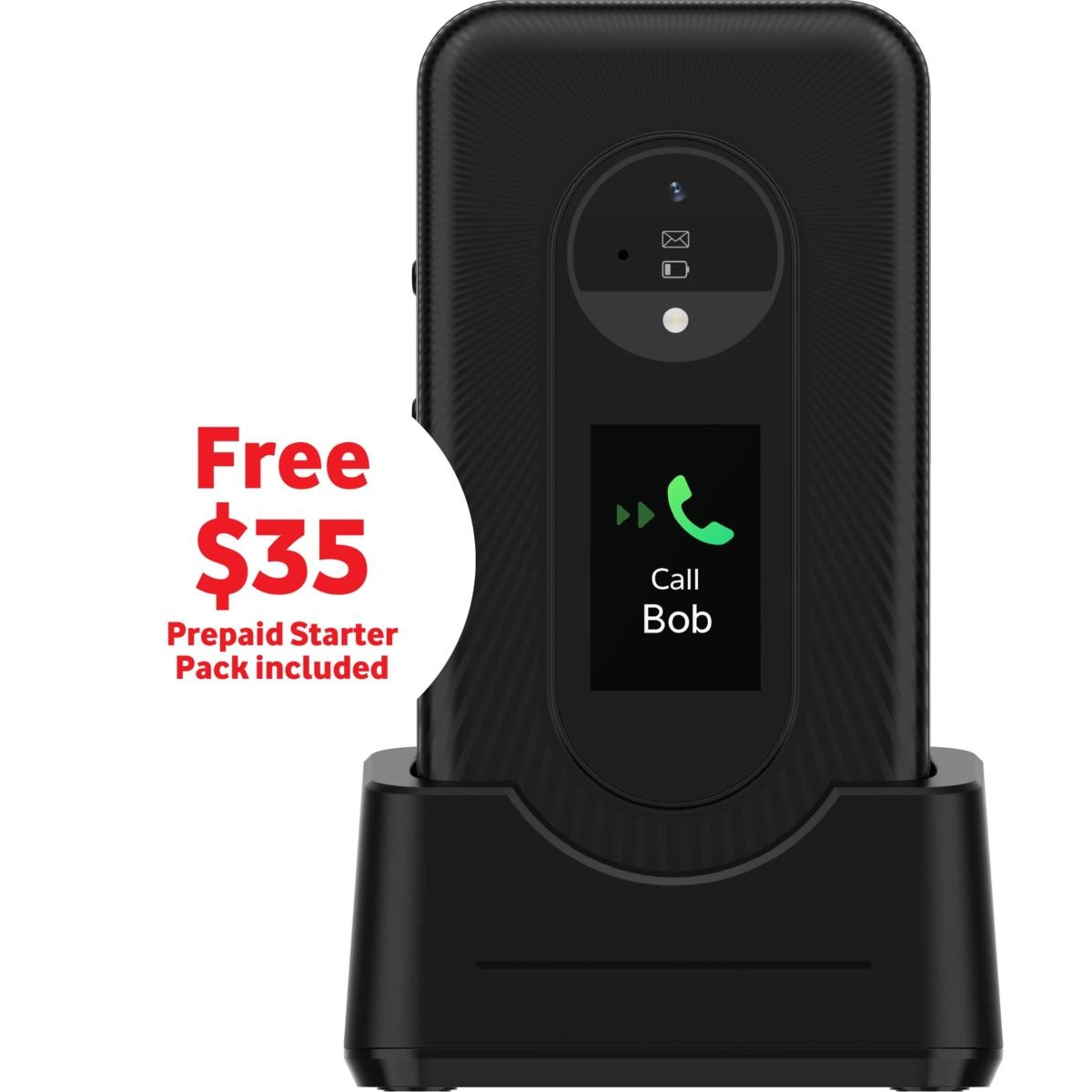 1 Vodafone V Flip 4G Smartphone Bundle - Black, 1 of 5