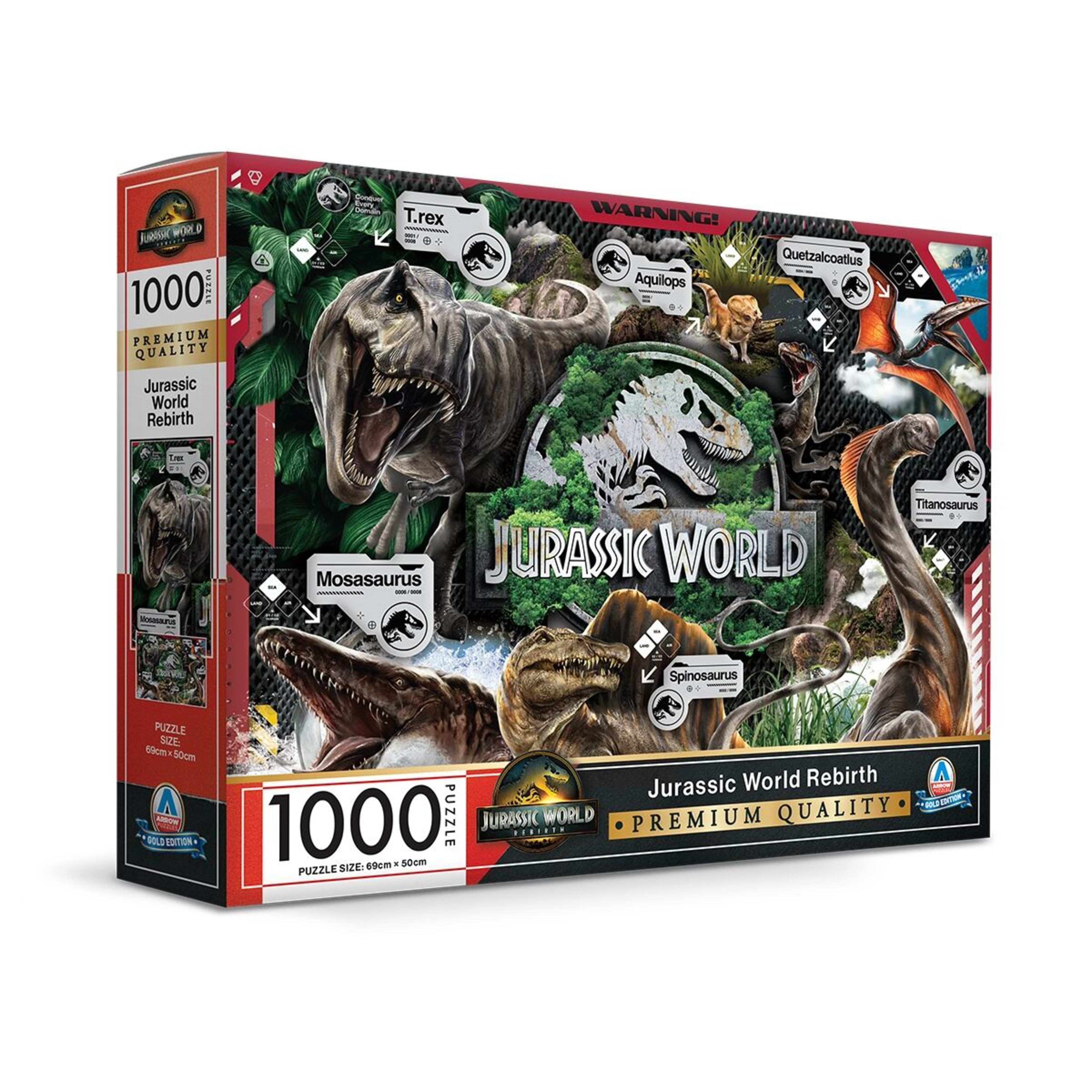 1 1000 Piece Arrow Gold Edition Jurassic World Rebirth Puzzle Set