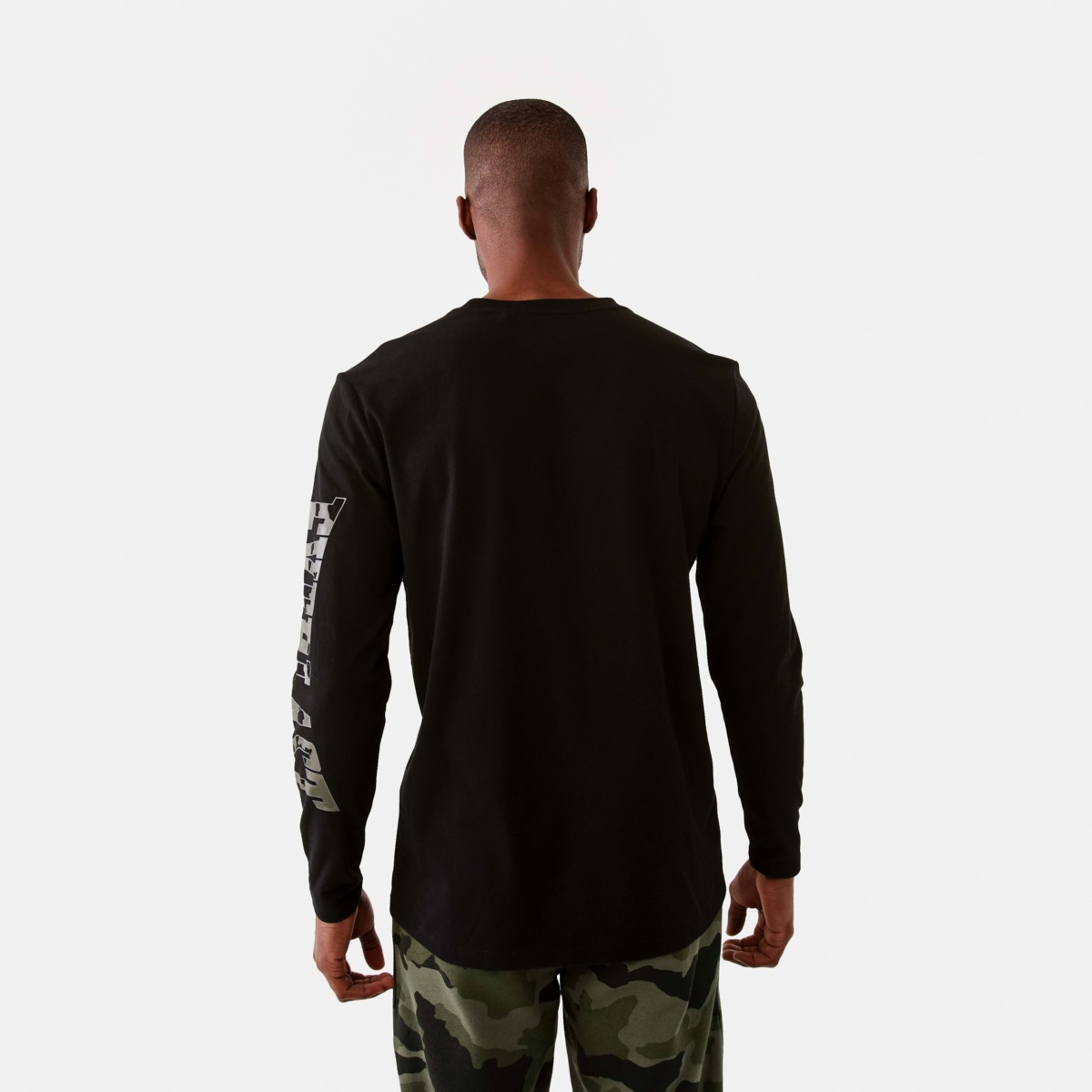 3 Everlast Mens Long Sleeve Camo T-shirt Black, 3 of 7