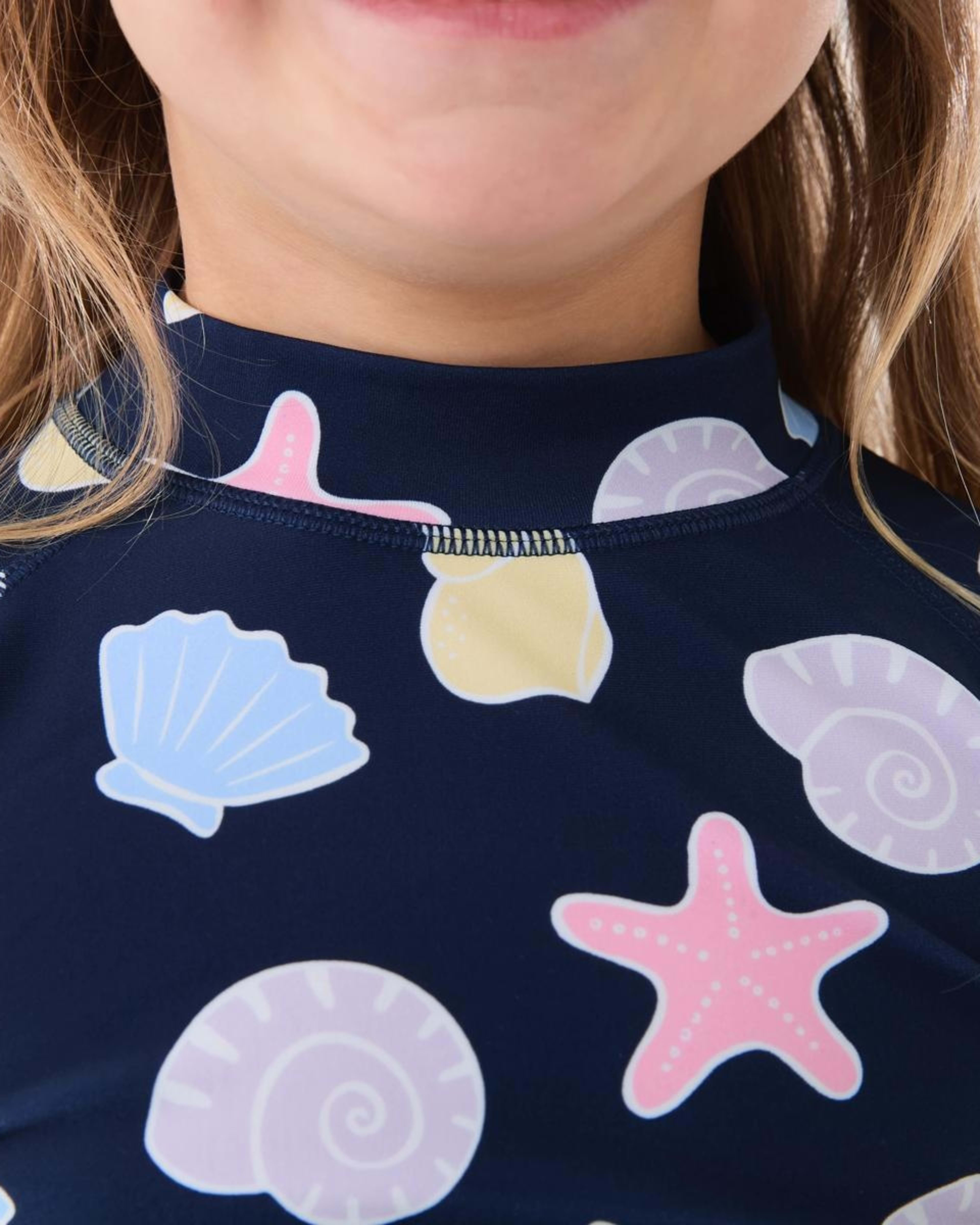 4 Print Rash Vest SEA SHELL DEEP INDIGO, 4 of 6