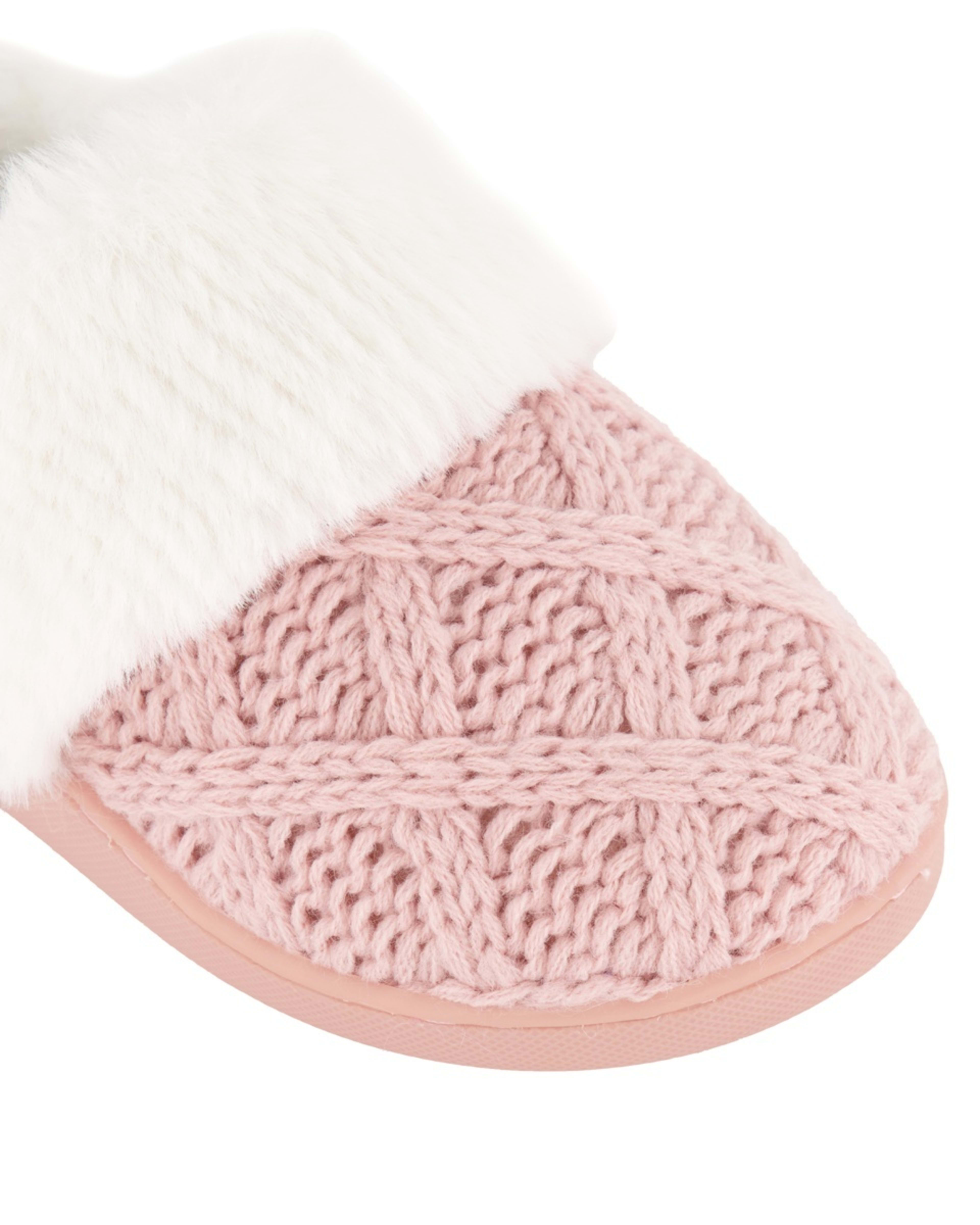3 Elevated Midi Faux Fur Slippers Silvr Pink, 3 of 3