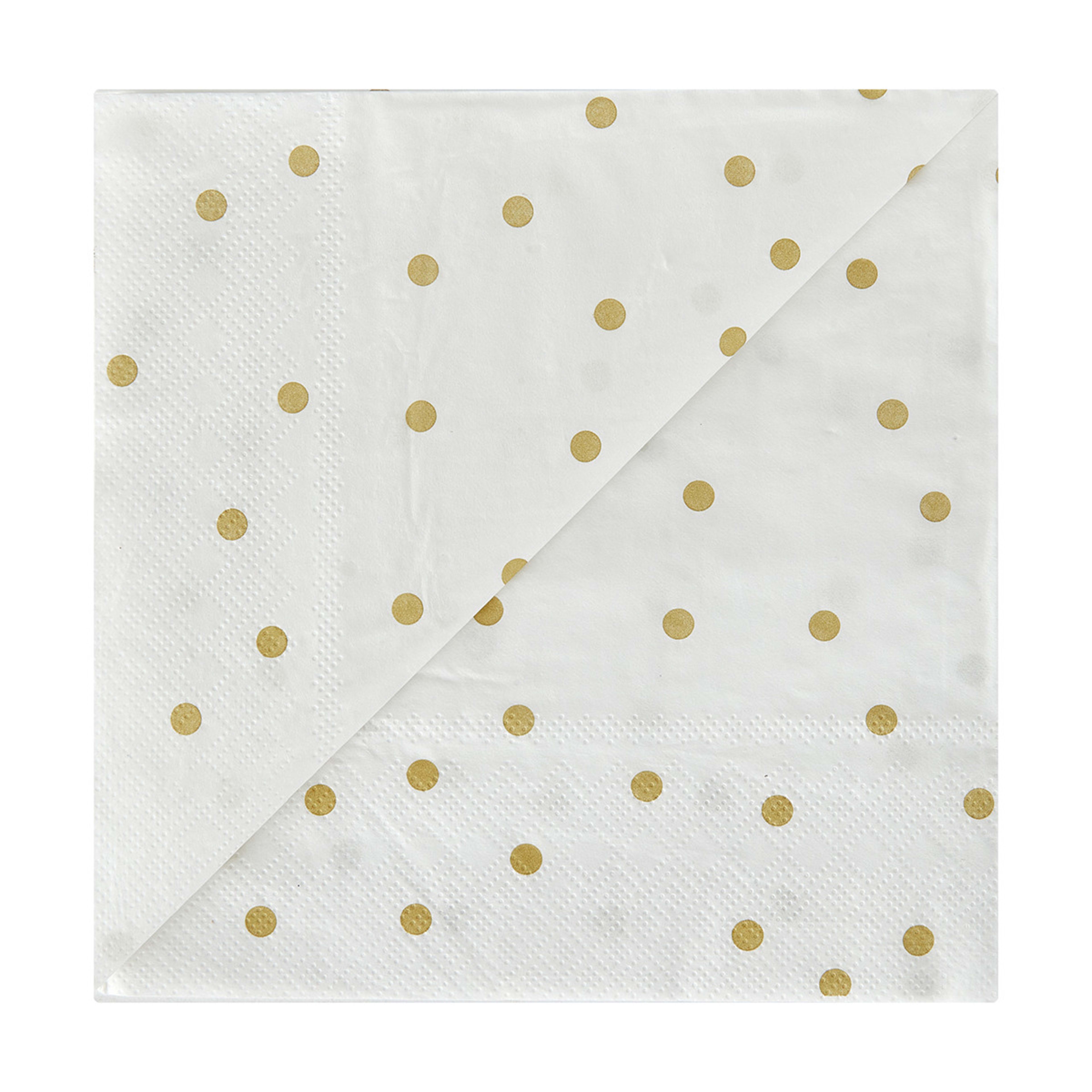 20 Pack Gold Print Polka Dot Napkins Kmart