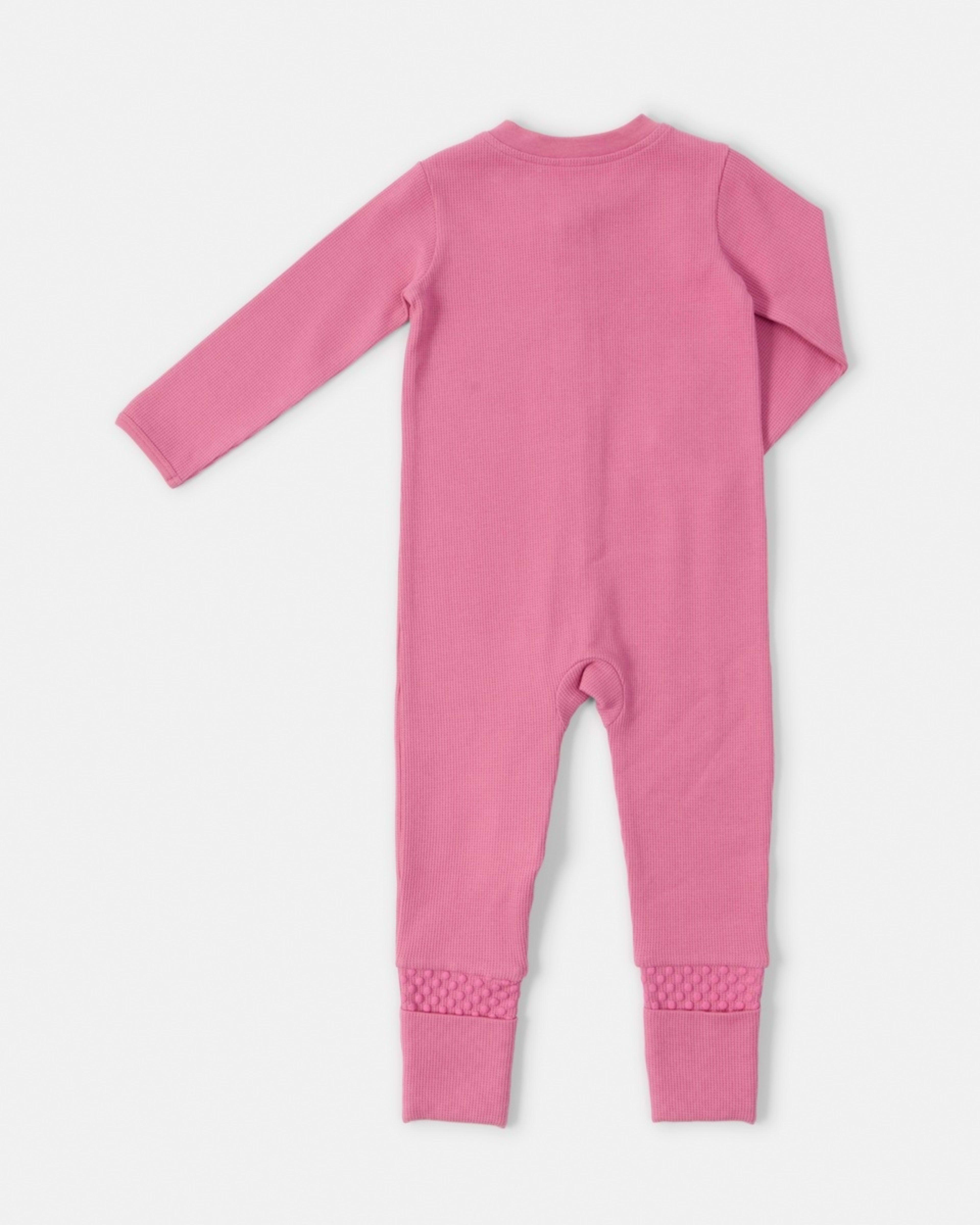 2 Waffle Coverall Candied Rose Pink, 2 of 3