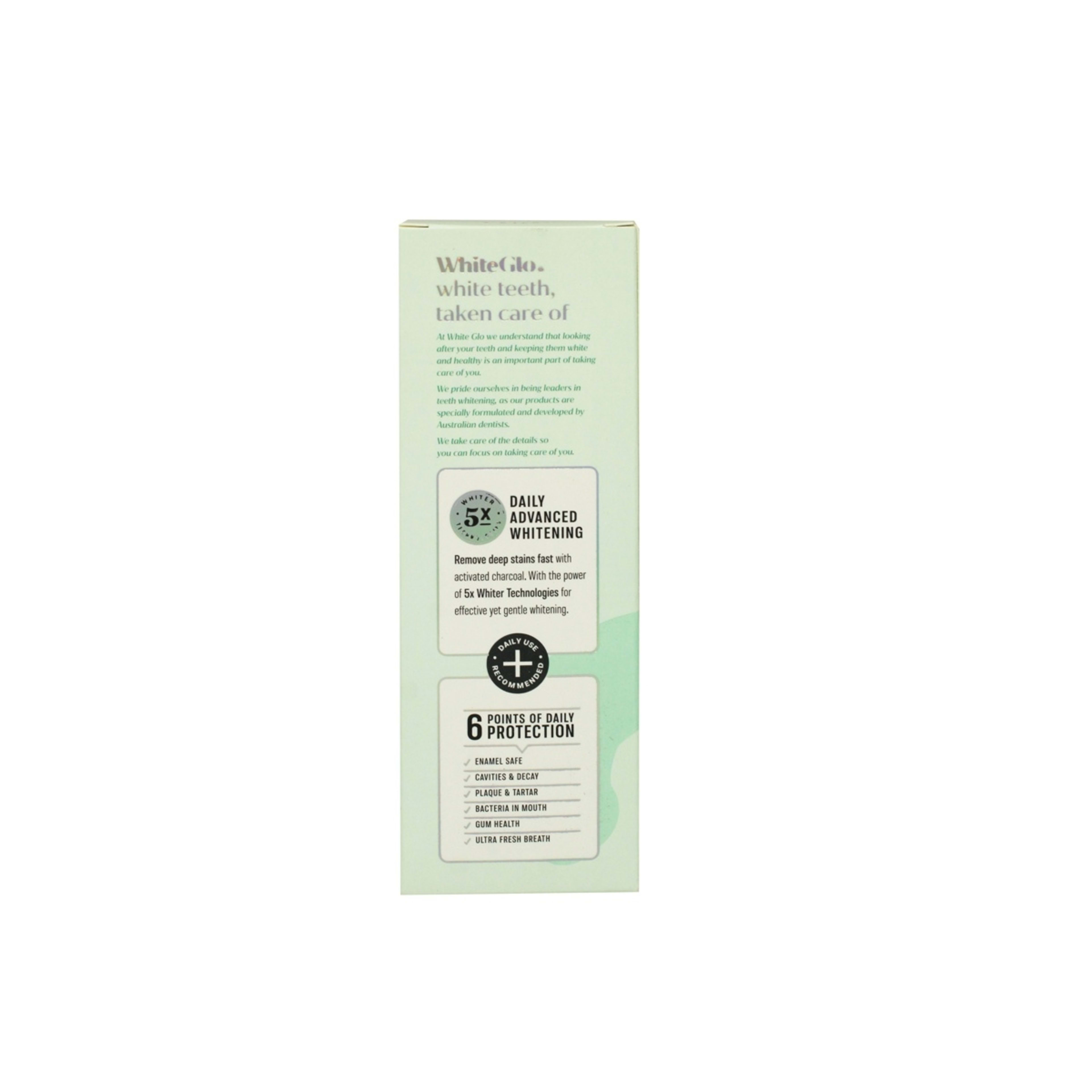 2 White Glo Charcoal Deep Stain Remover Whitening Toothpaste 115g - Fresh Mint, 2 of 2