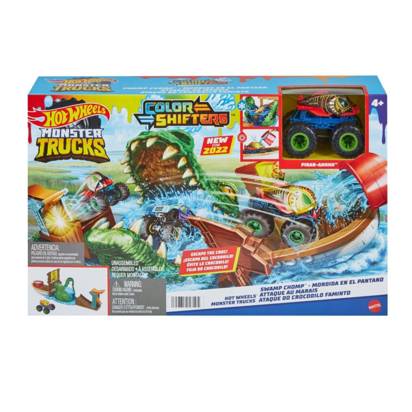 Hot Wheels Monster Trucks Swamp Chomp Color Shifters Playset - Kmart