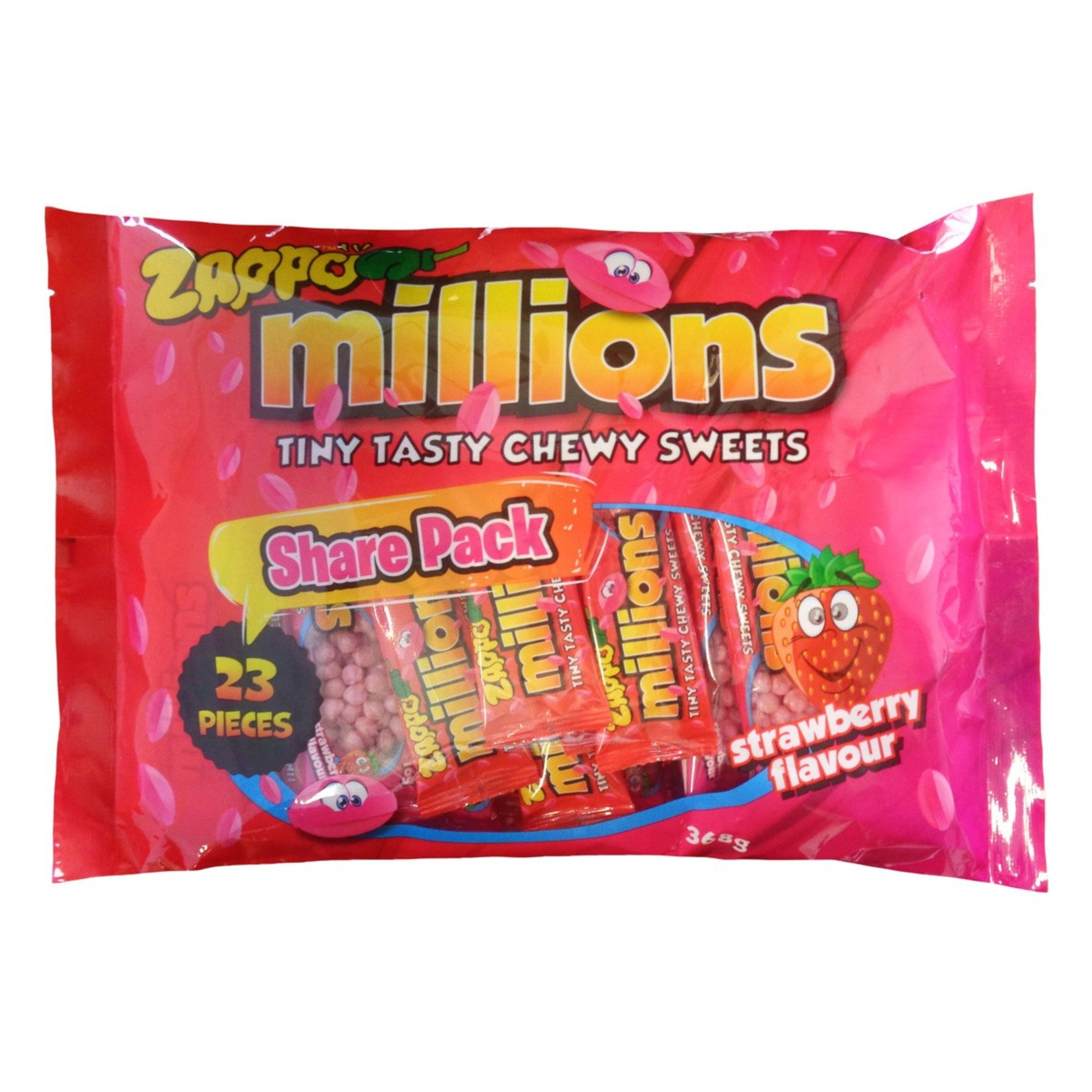1 23 Piece Zappo Millions Tiny Tasty Chewy Sweets 368g