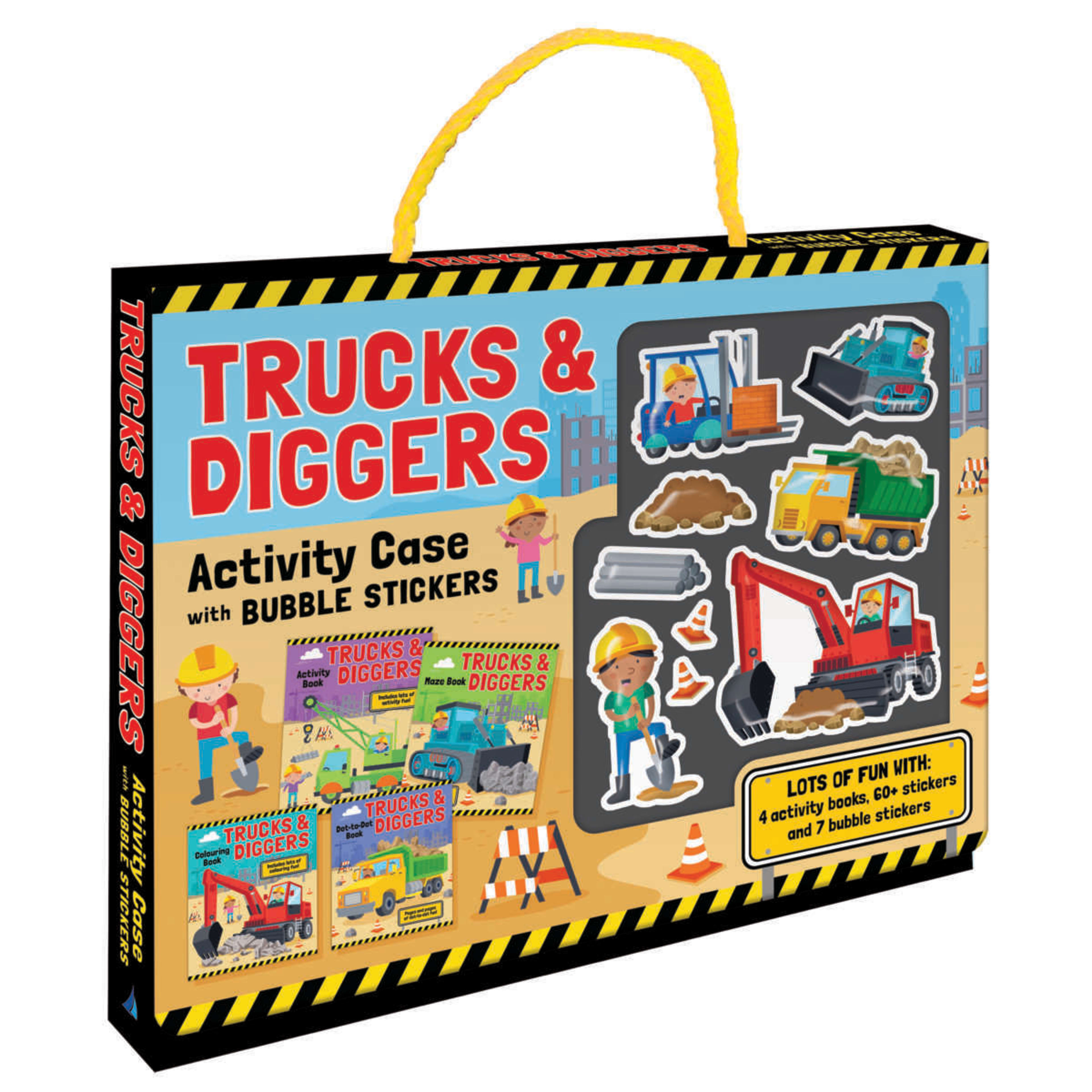 Trucks & Diggers Bubble Stickers Activity Case Kmart