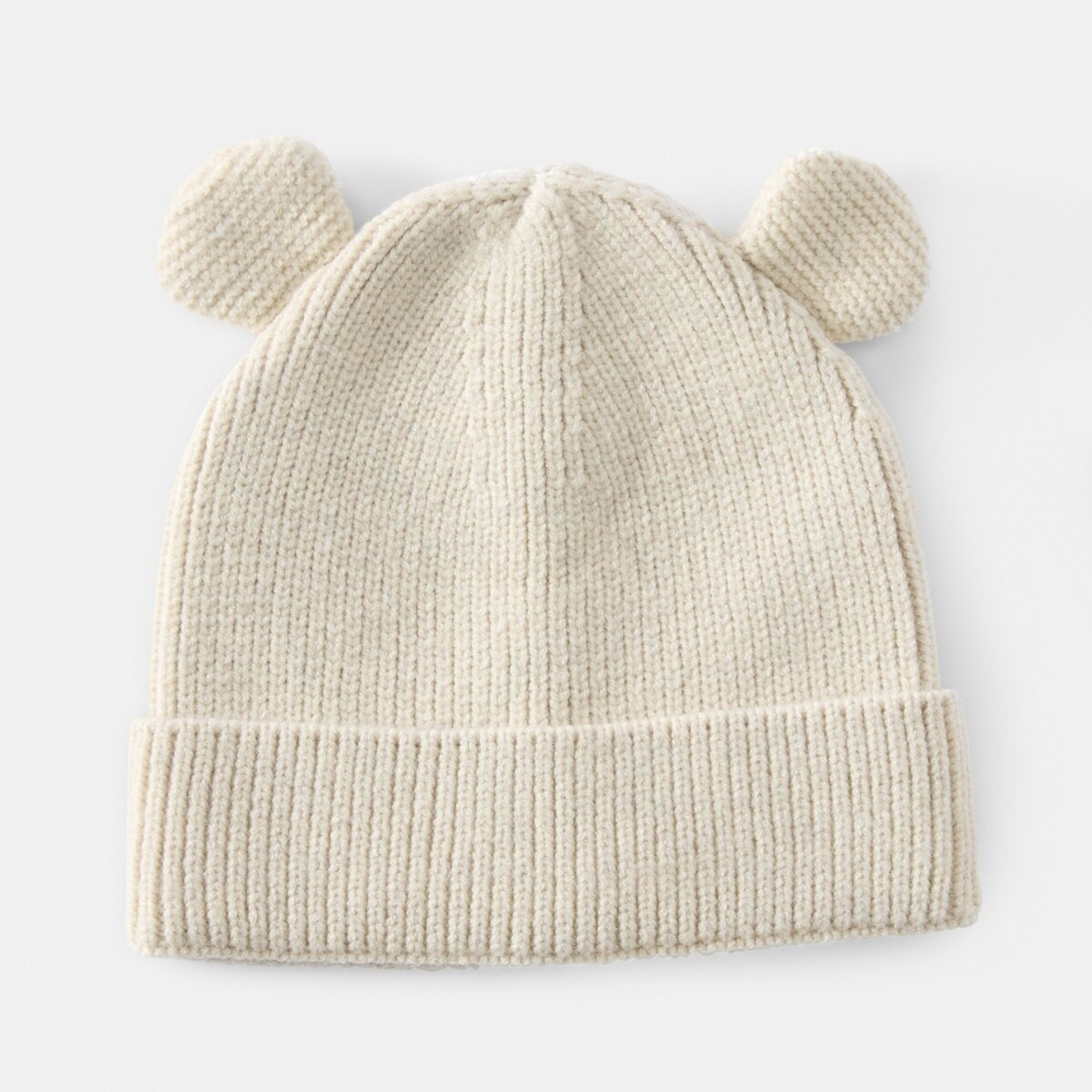 1 Novelty Ear Beanie Honey Oat Marle, 1 of 3