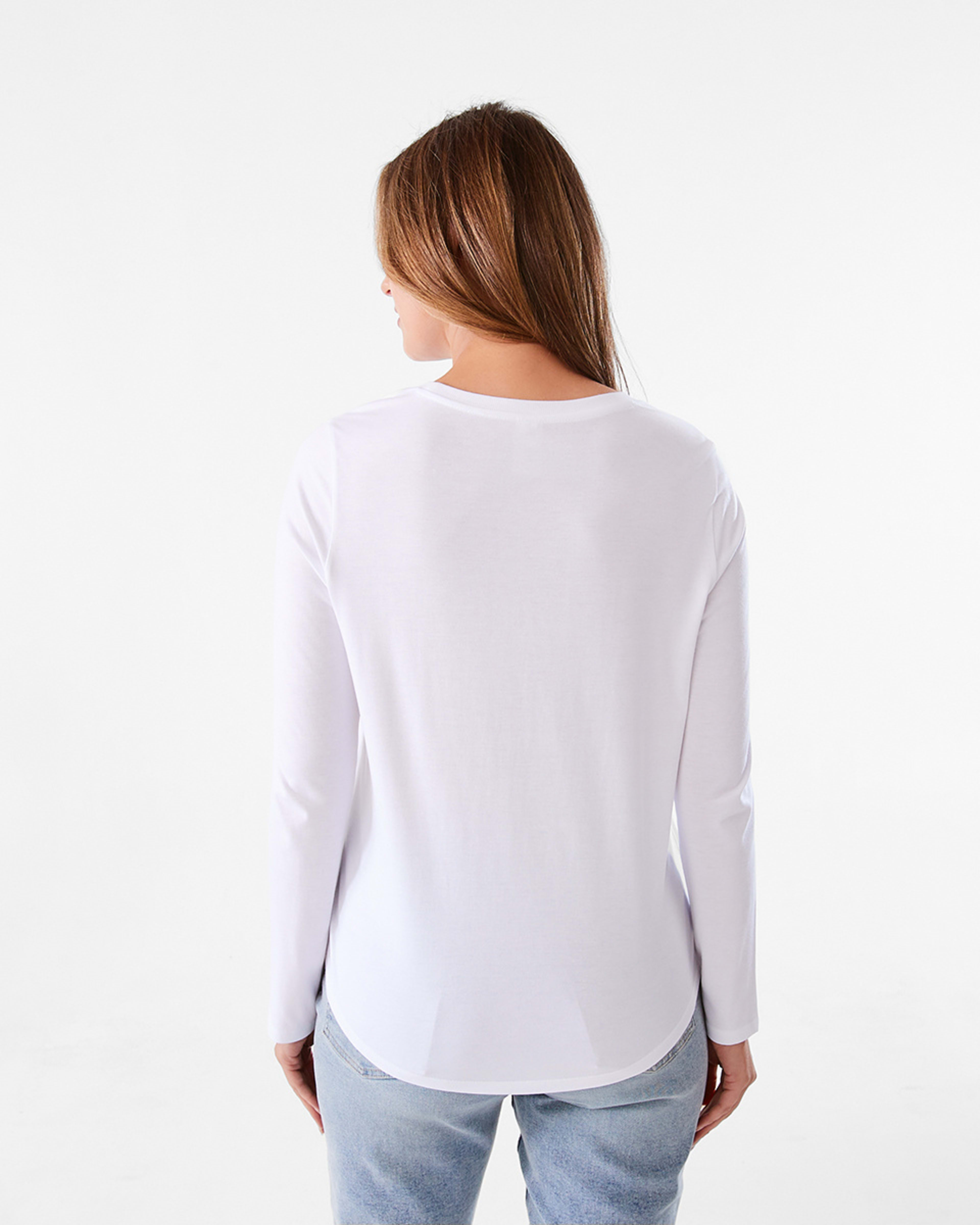 Long Sleeve Cotton Modal T-shirt - Kmart