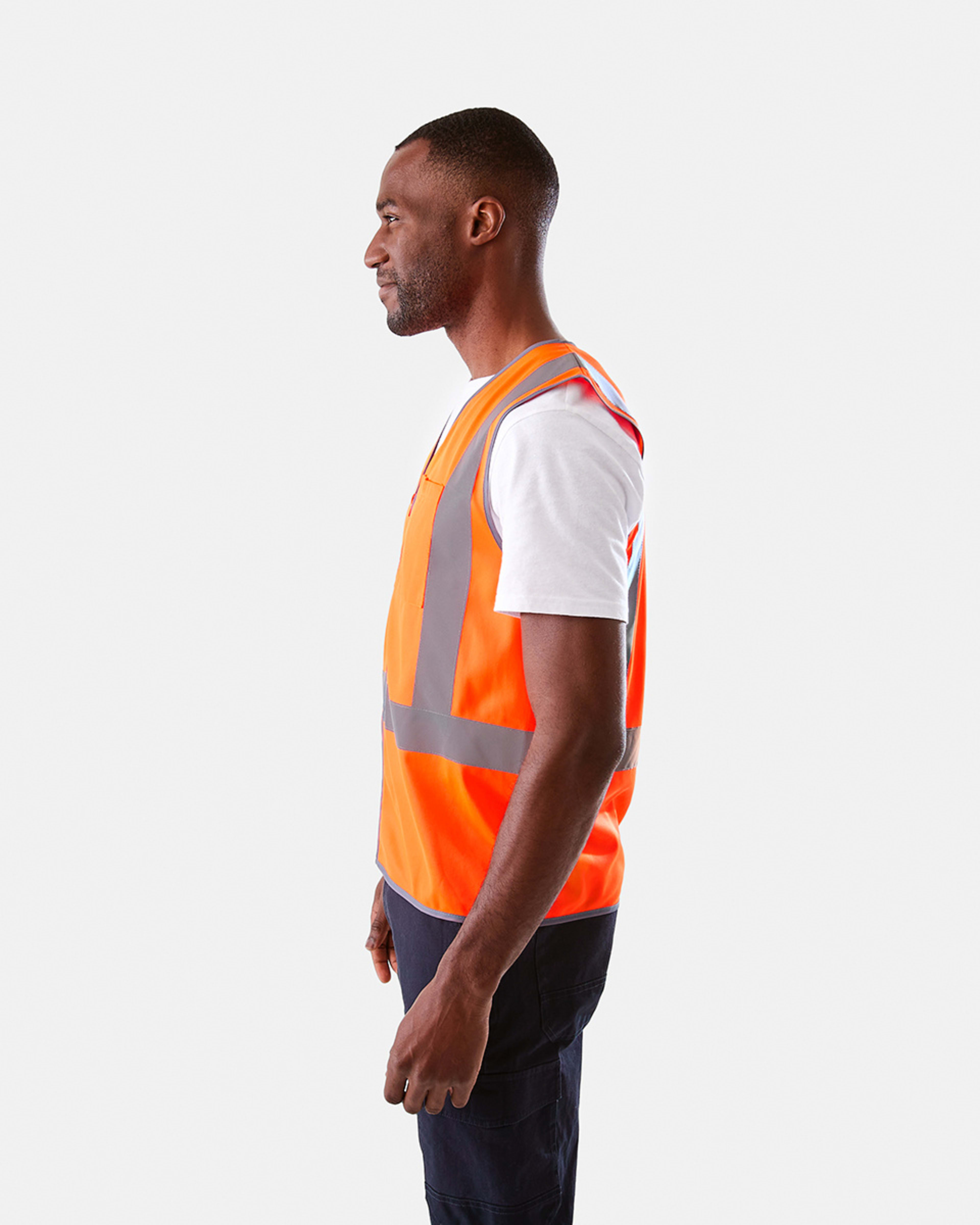 5 Workwear Hi-Visibility Vest SAFETY ORANGE, 5 of 10