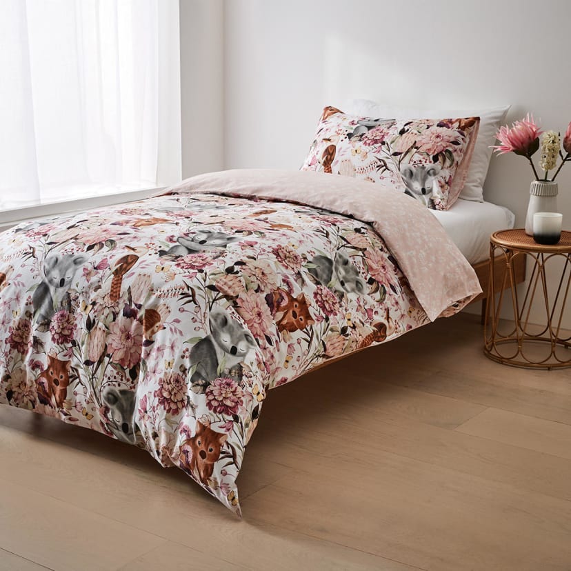 Australiana Reversible Quilt Cover Set Single Bed Kmart