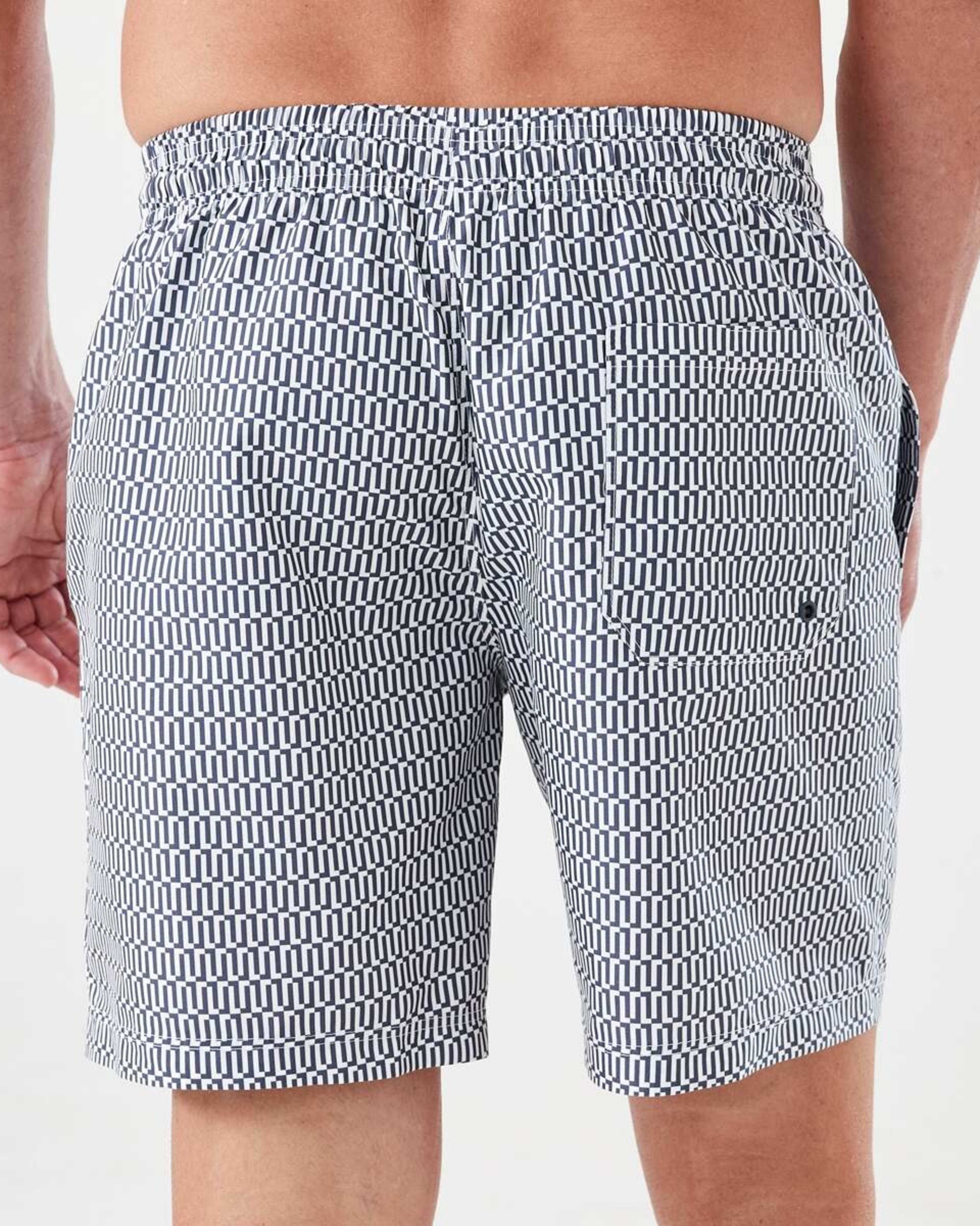 3 Regular Print Boardshorts LISBON GEO BLUE OMBRE, 3 of 6