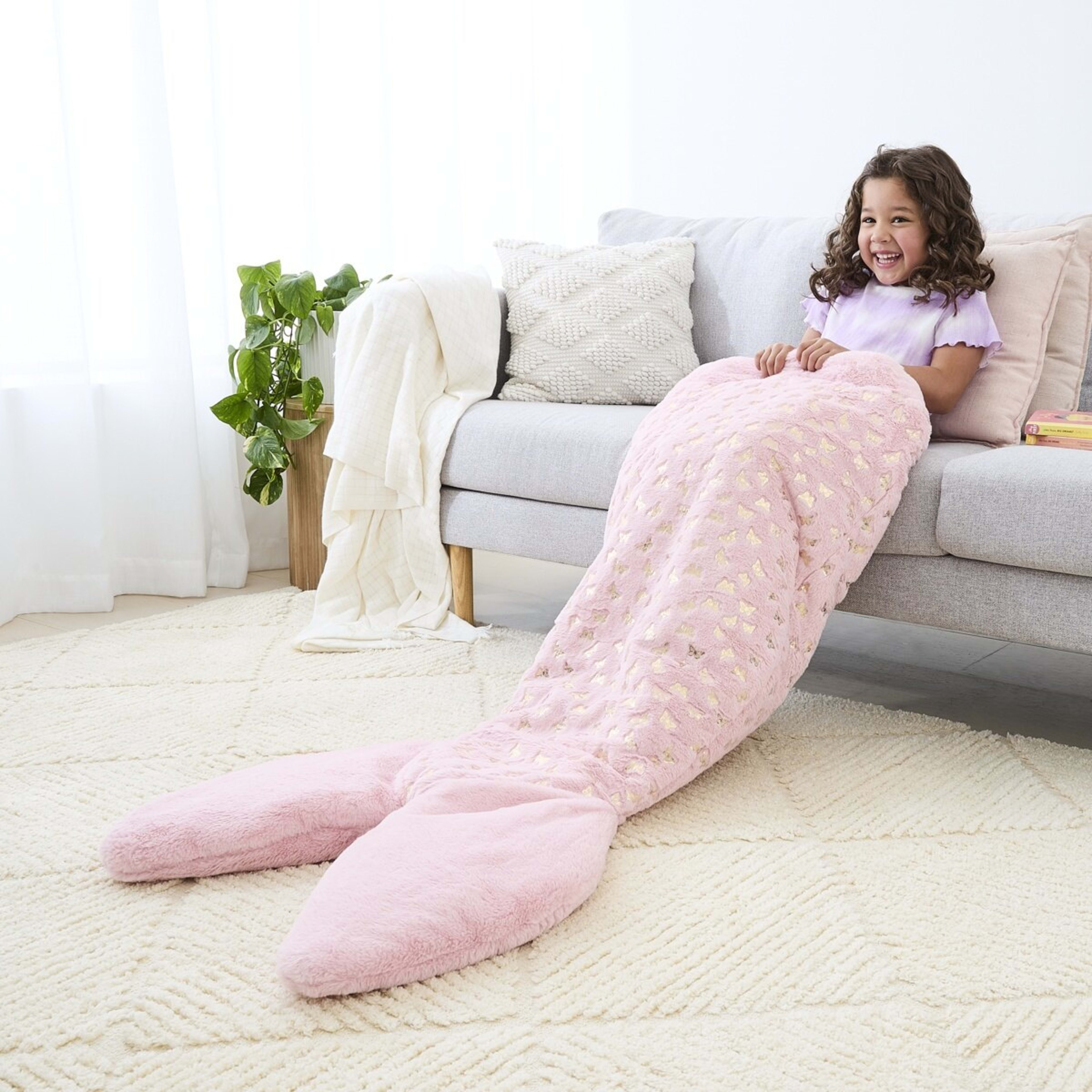 1 Mermaid Tail Blanket - Butterflies