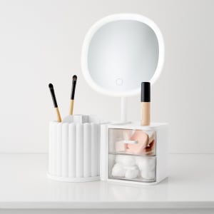 Cosmetic Organiser with Mirror - W