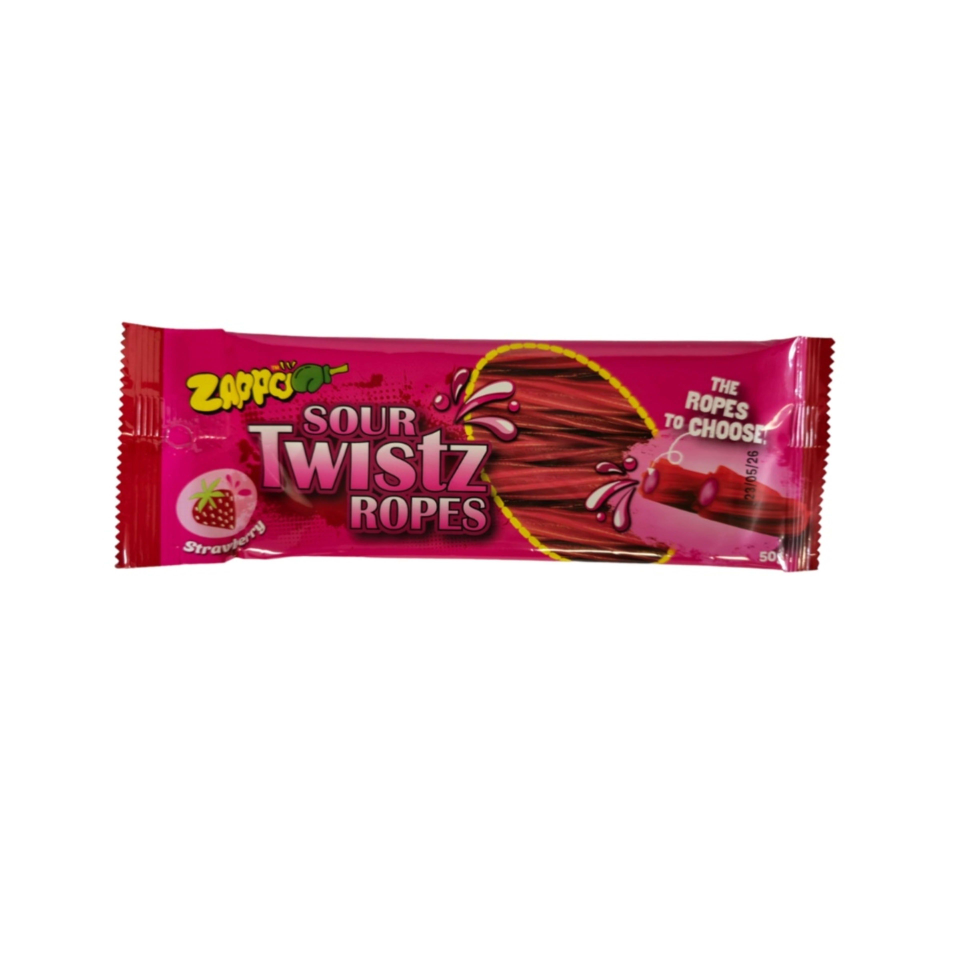 1 Zappo Sour Twistz Ropes Strawberry 50g