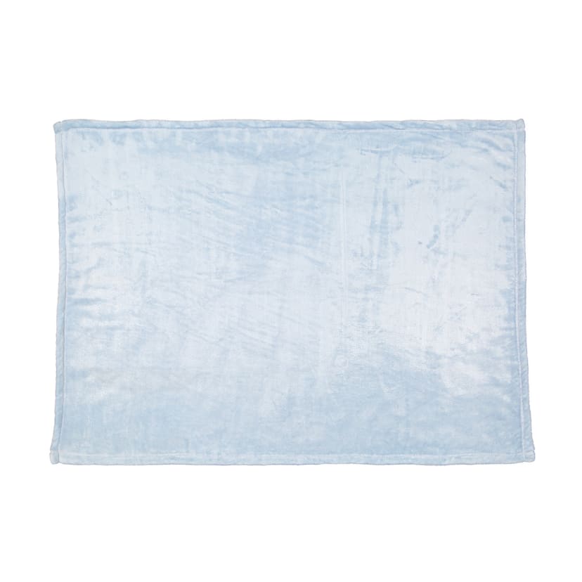 Coral Fleece Throw Blue Kmart