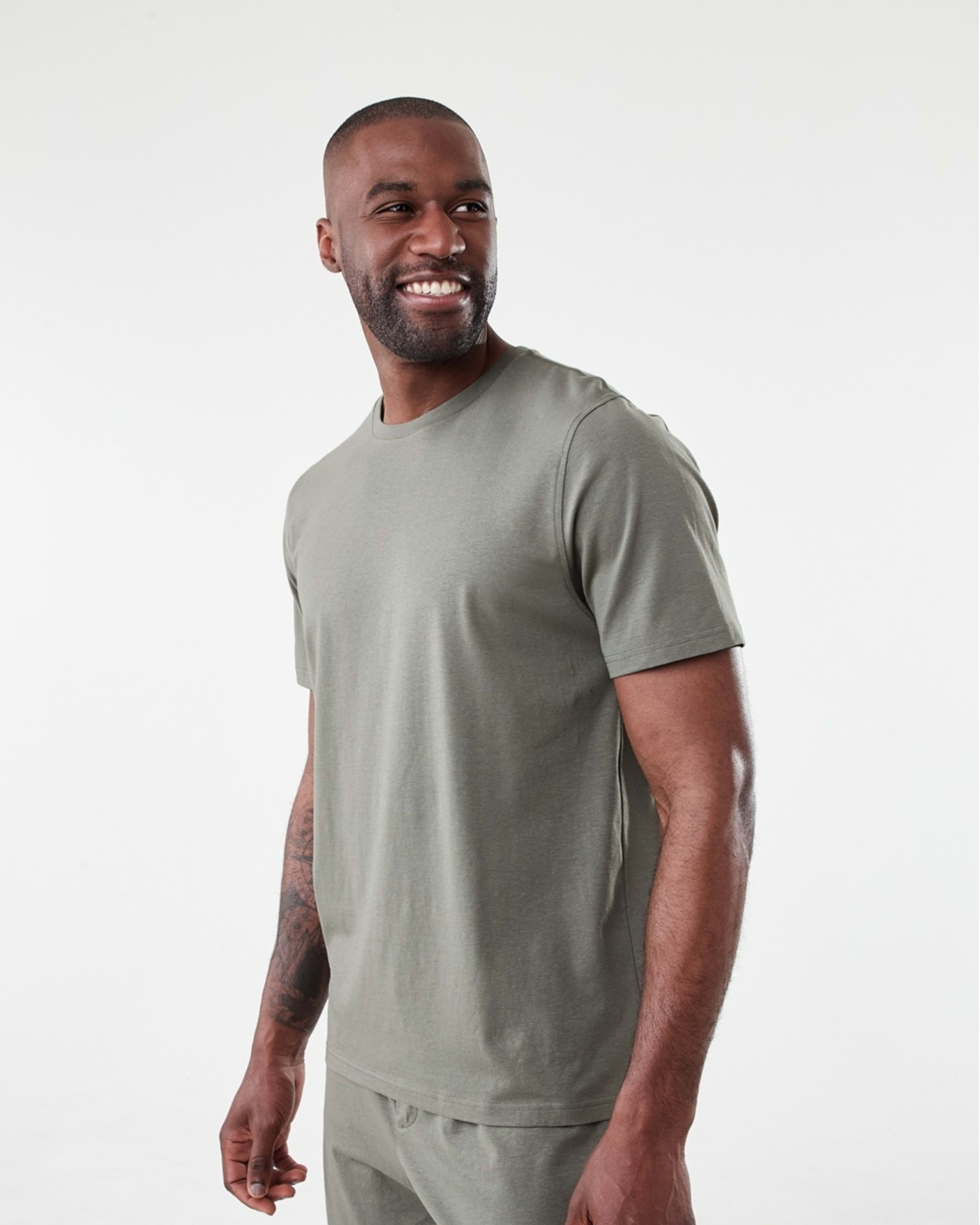 2 Cotton Elastane Sleep Top Grn Moss, 2 of 6