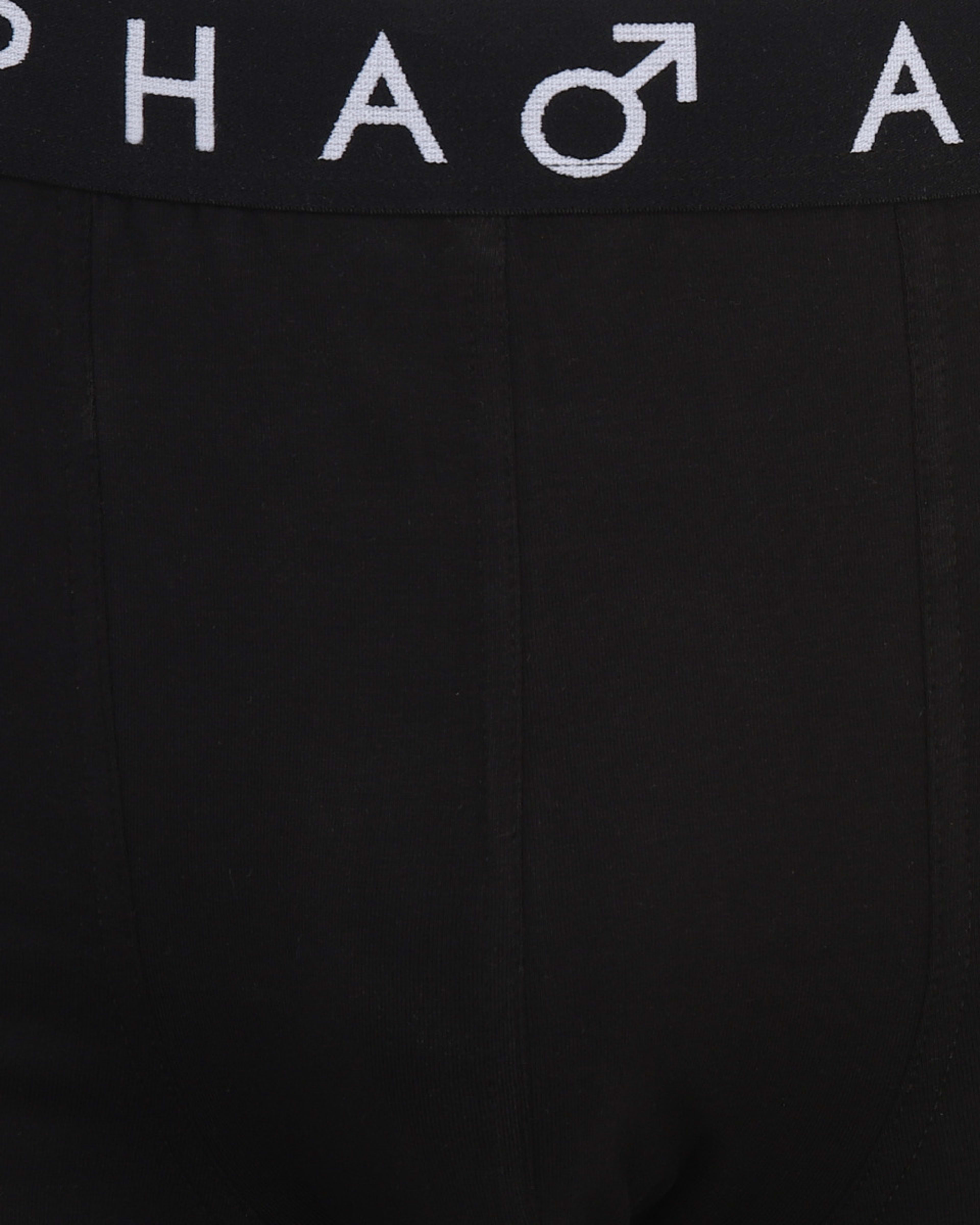 4 3 Pack Men's Larger Size Extended Trunks Black, 4 of 5