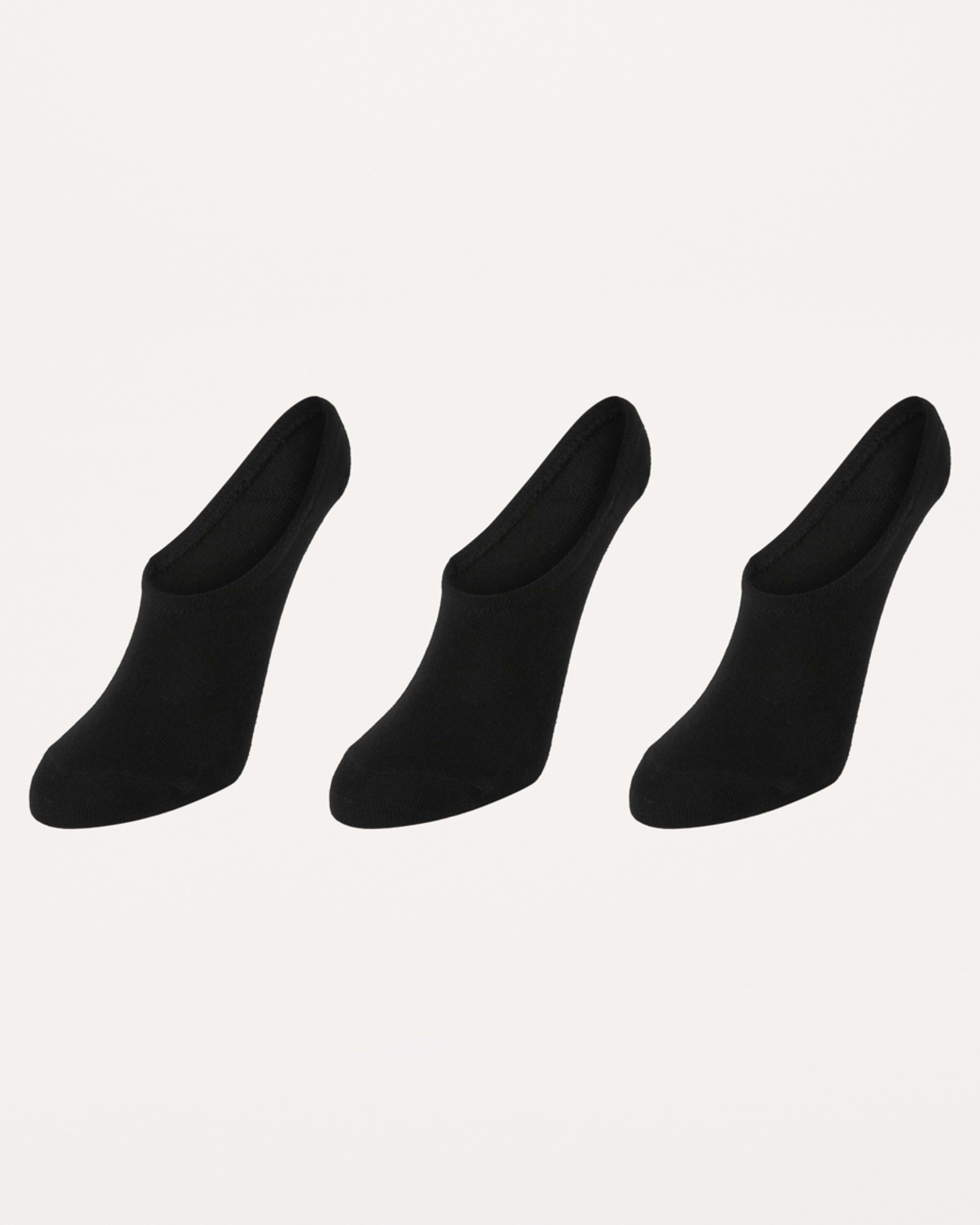 1 3 Pack No Show Socks BLACK, 1 of 3