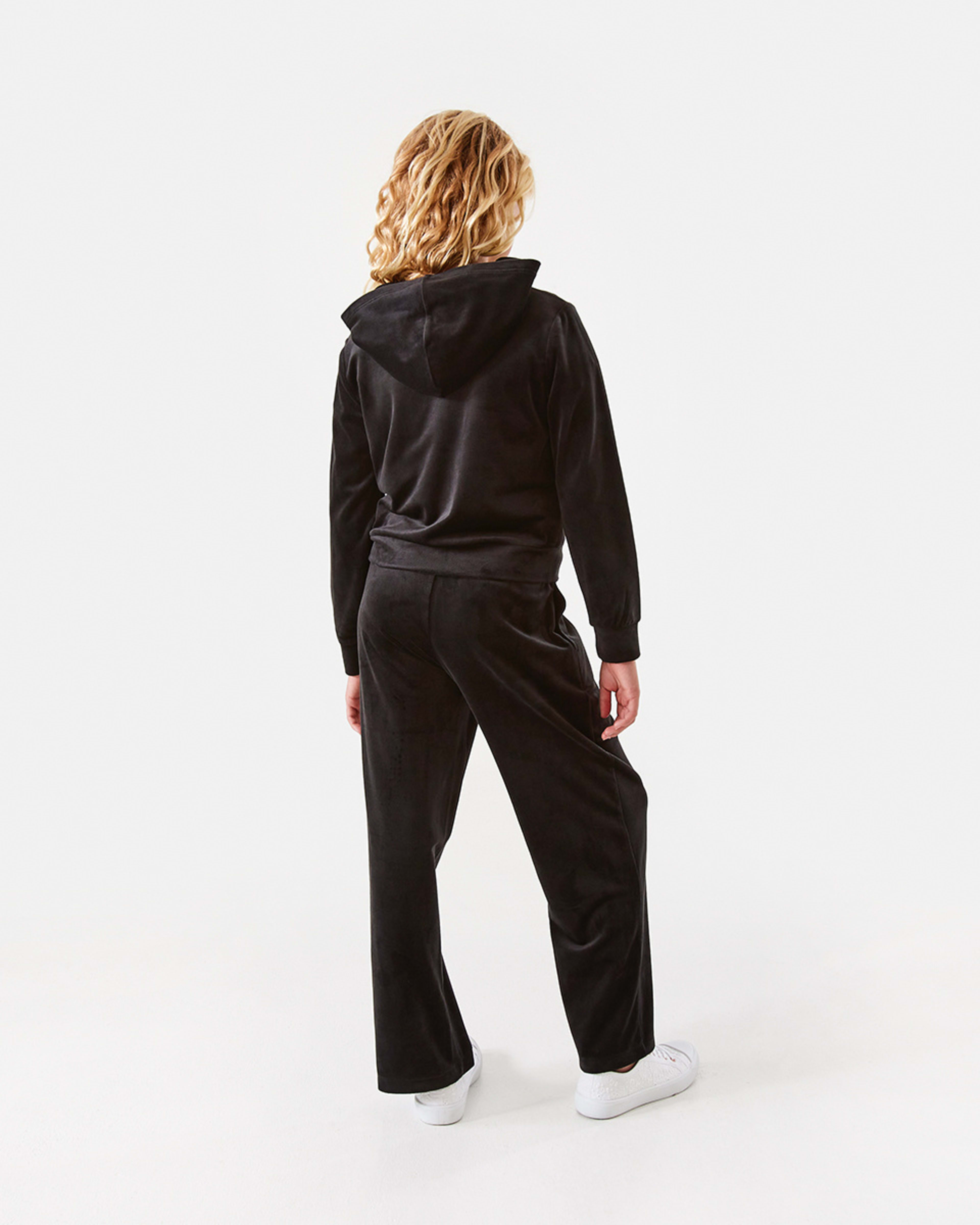 6 Velour Trackpants Black, 6 of 8
