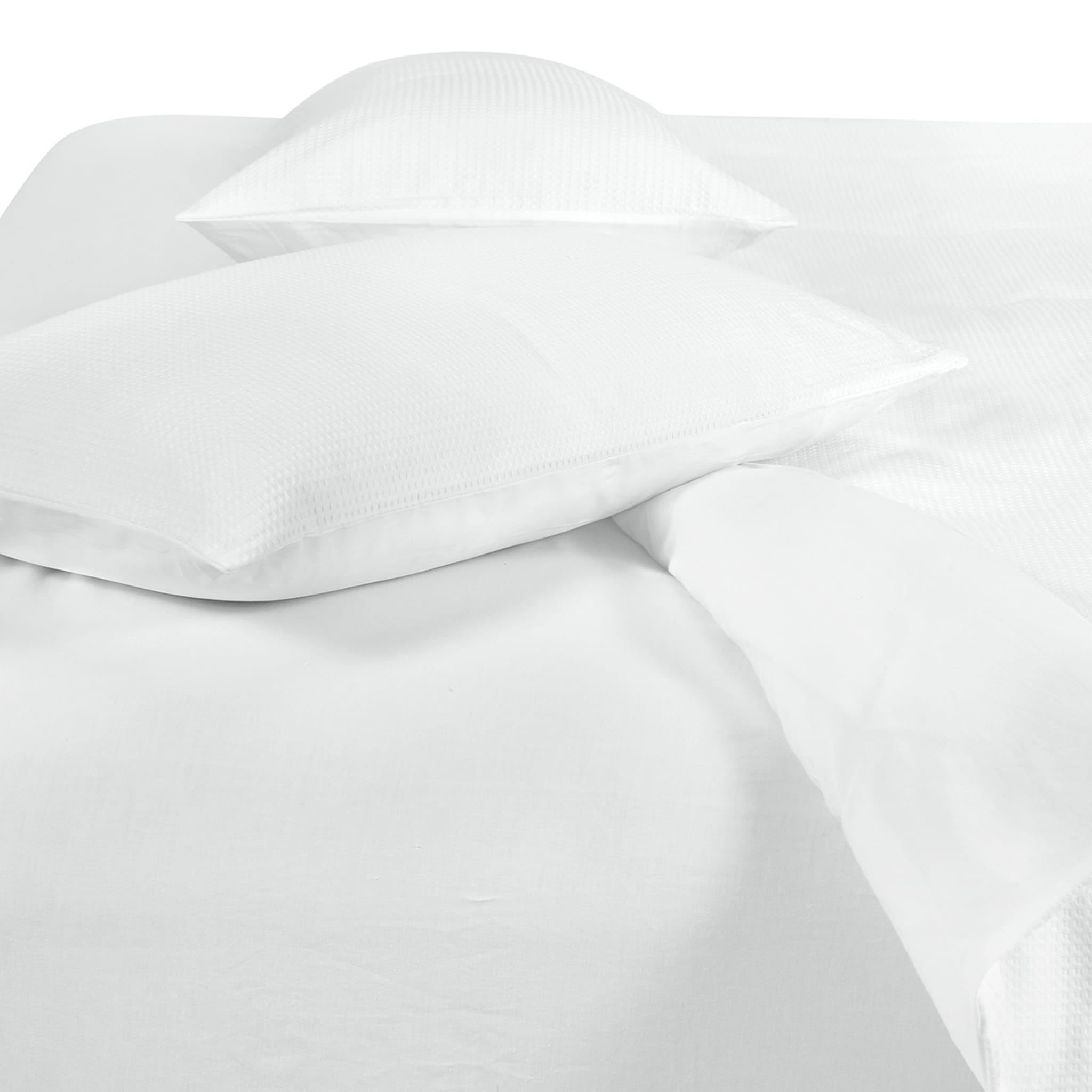 Waffle Cotton Quilt Cover Set Double Bed, White Kmart