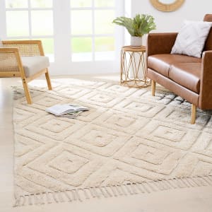 Tufted Rug - Extra Large, Cream - Kmart