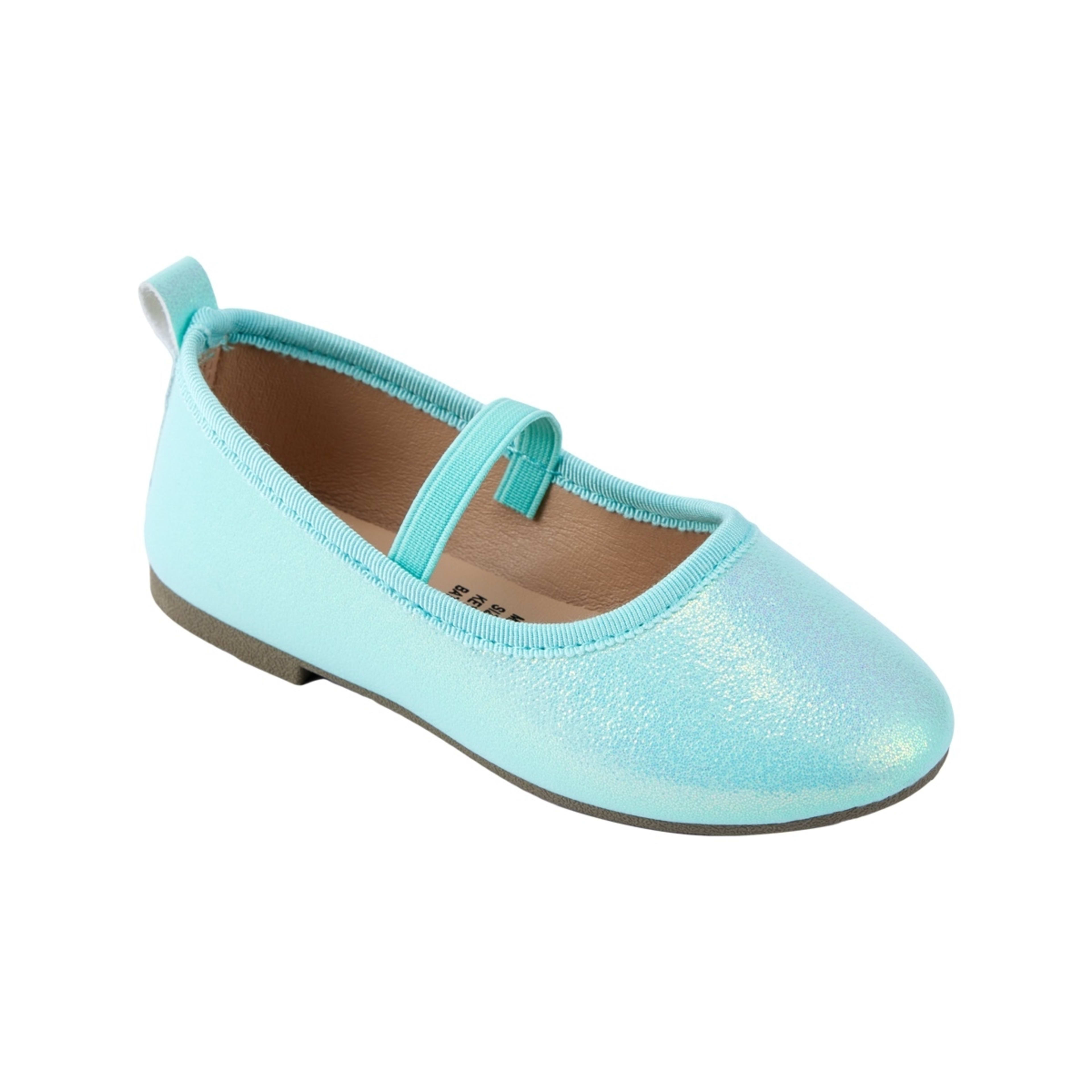 1 Junior Glitter Flats Aqua Shimmer, 1 of 5