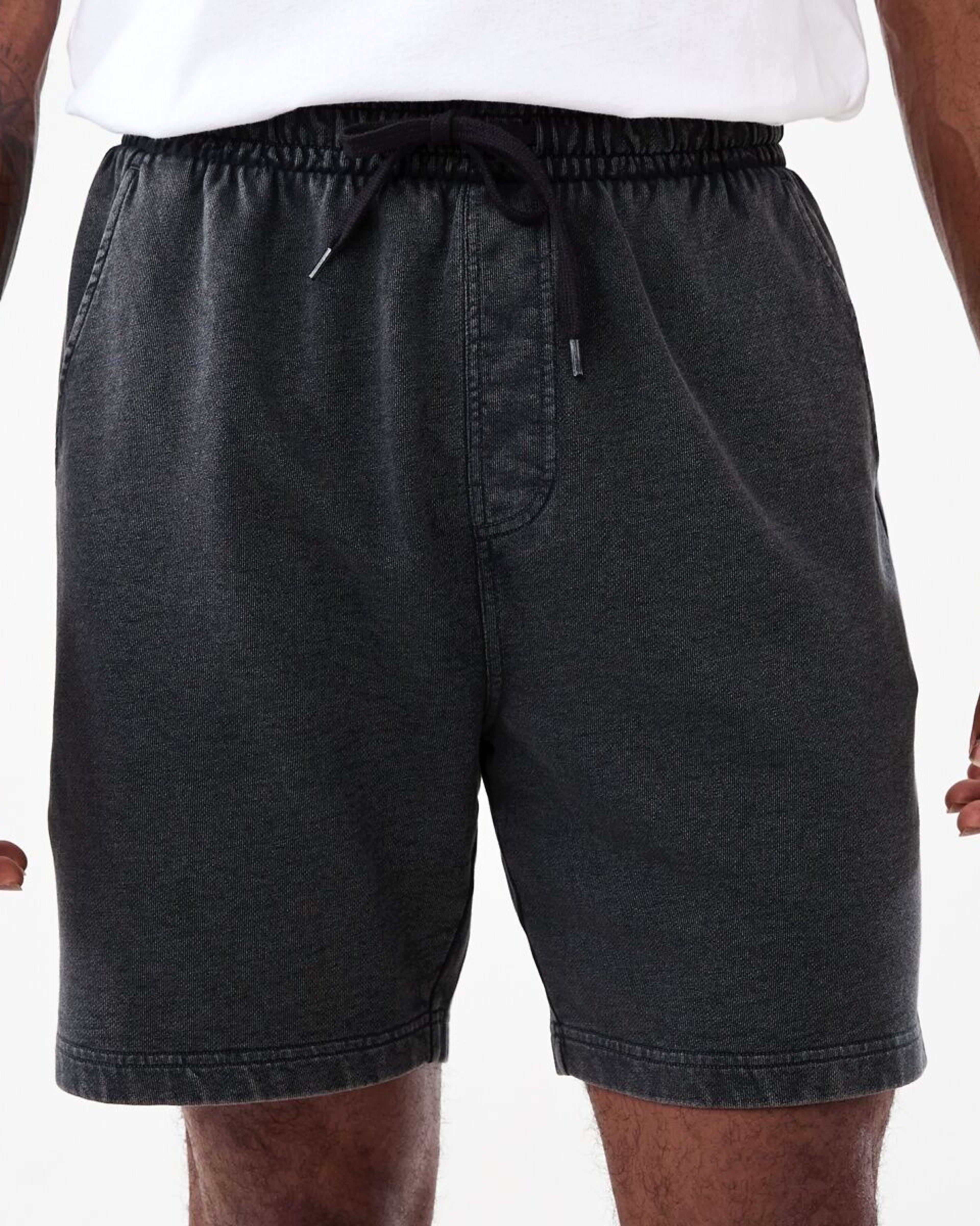 1 Terry Knit Shorts Black, 1 of 6